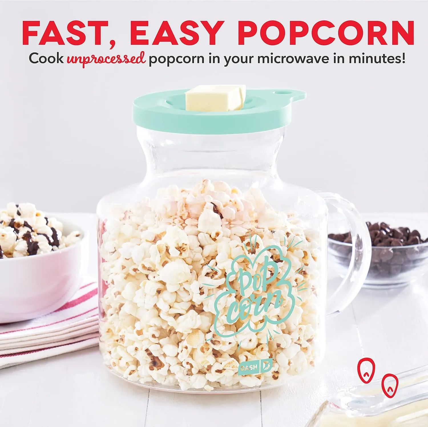 Microwave Popcorn Popper - Aqua - Image 5