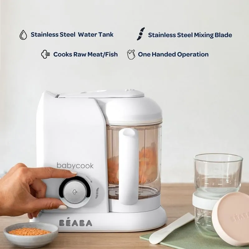 MilcTabe Babycook Solo 4 in 1 Baby Food Maker Baby Food Processor Steam Cook and Blender Large Capacity 4.5 Cups - Image 2