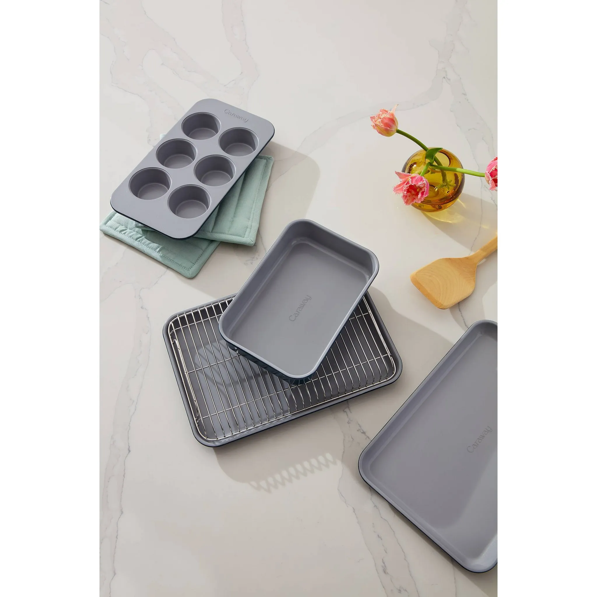 Ceramic Nonstick Mini Bakeware Set - Gray - Image 4