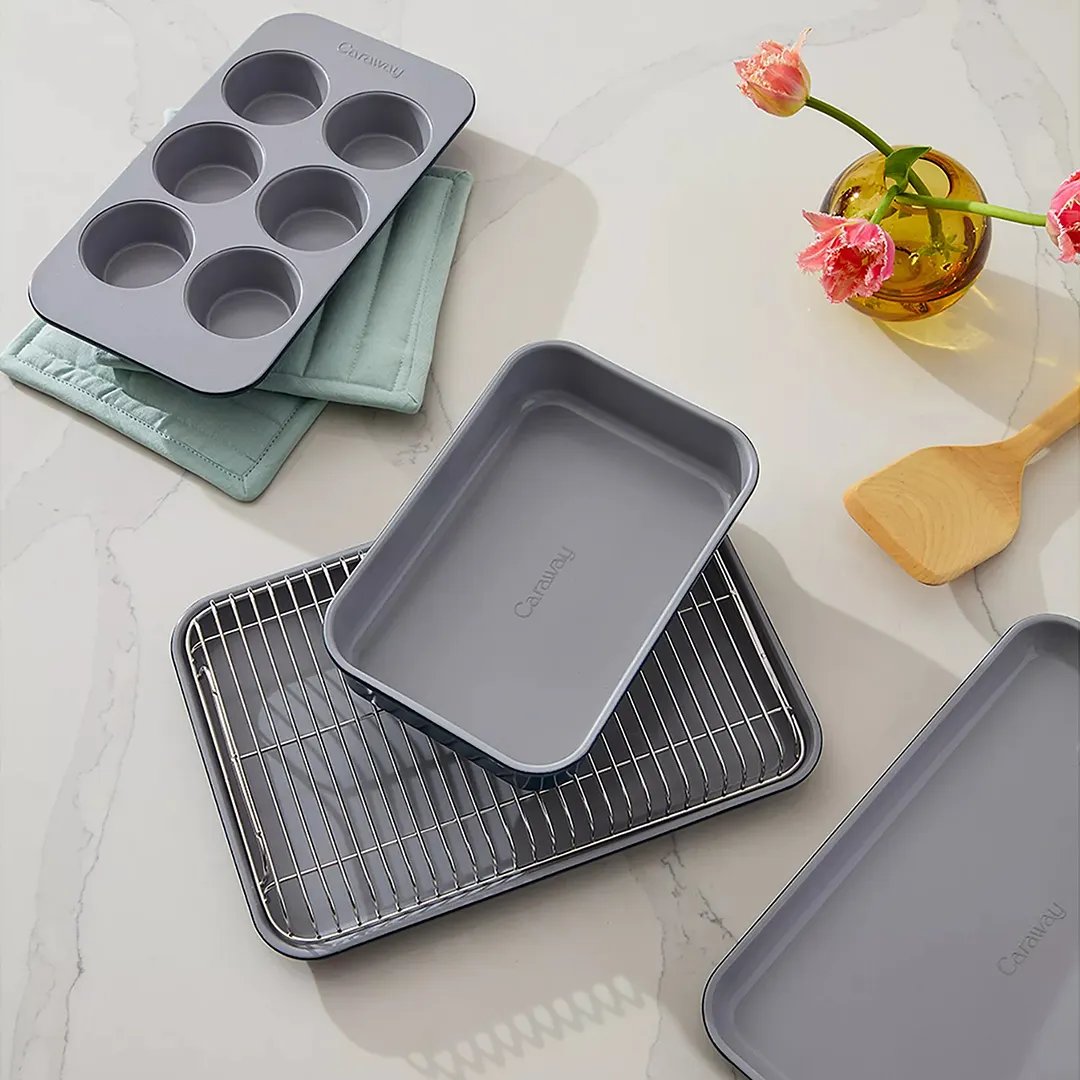 Mini Bakeware Set with Storage - White - Image 4