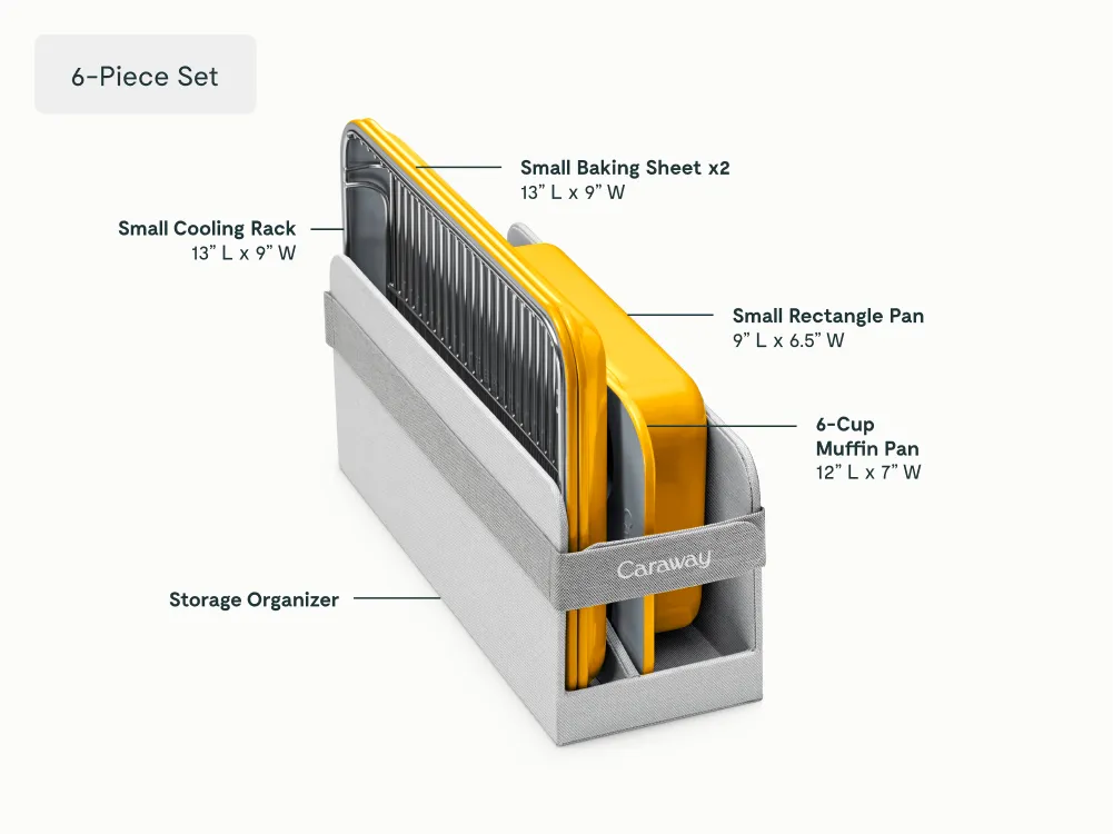 Mini Bakeware Set With Storage - Marigold - Image 2