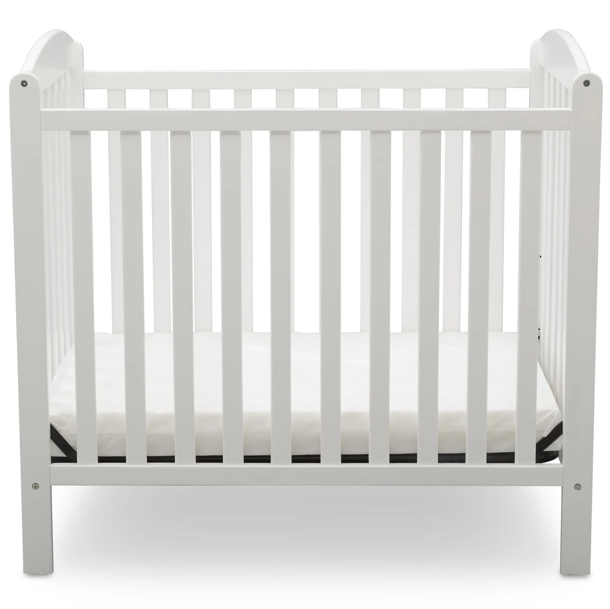 Mini Convertible Baby Crib with Mattress - Bianca White