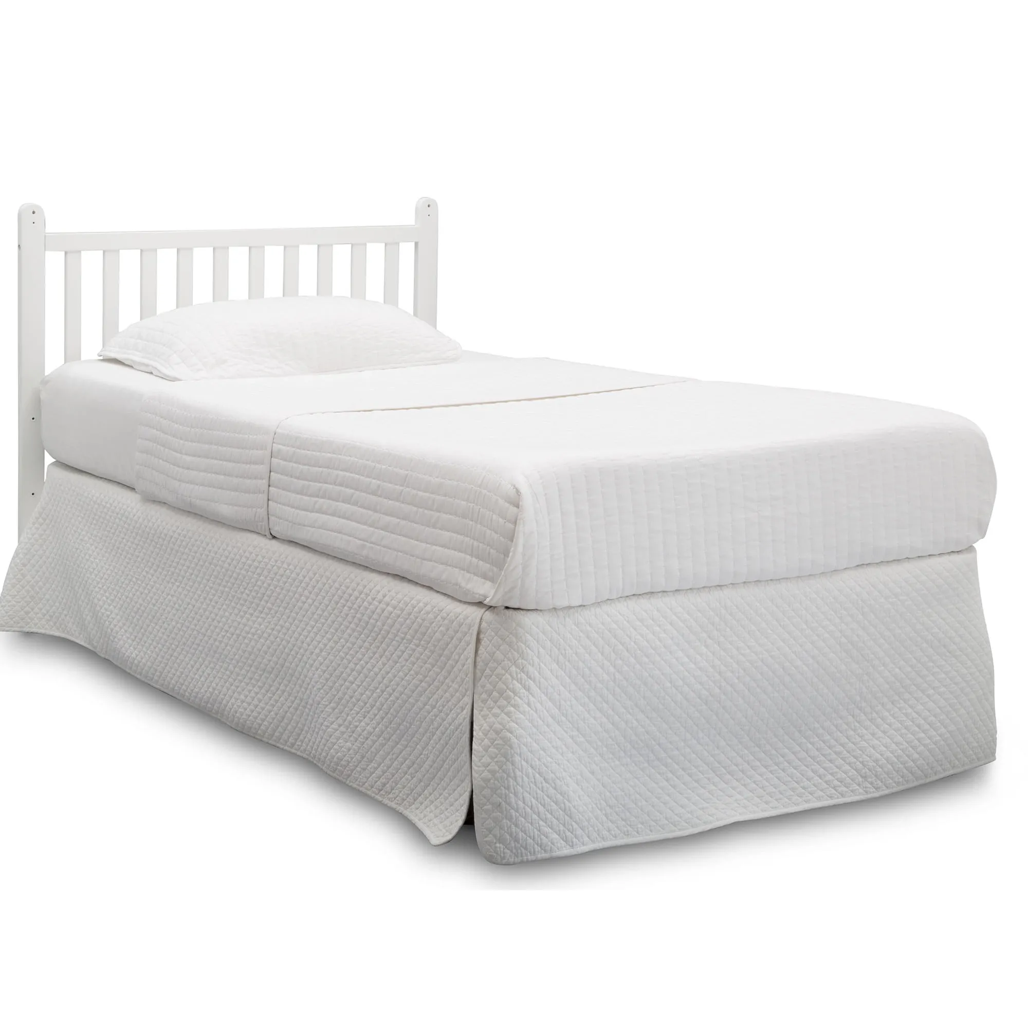 Mini Convertible Baby Crib with Mattress - Bianca White - Image 4