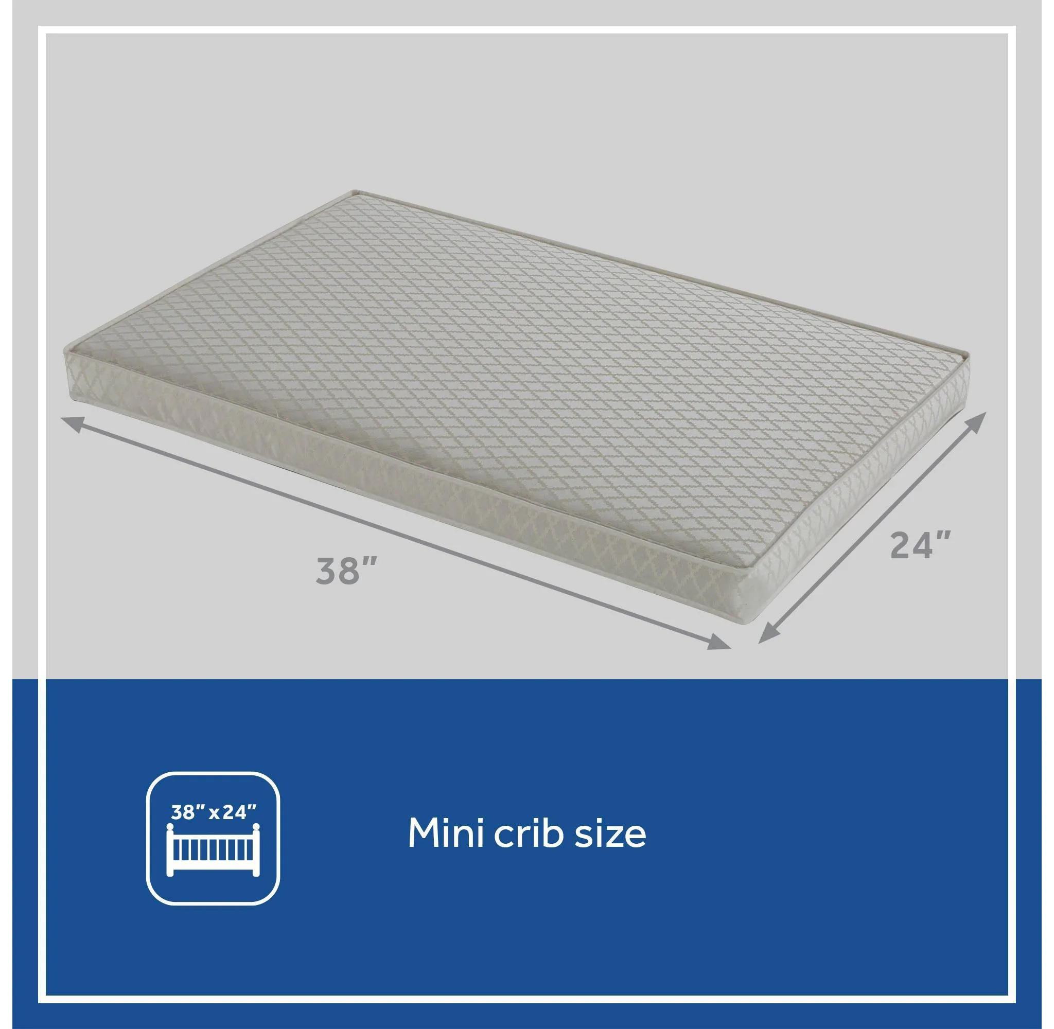 Mini Cotton Crib Mattress - 38"x24" - Image 2
