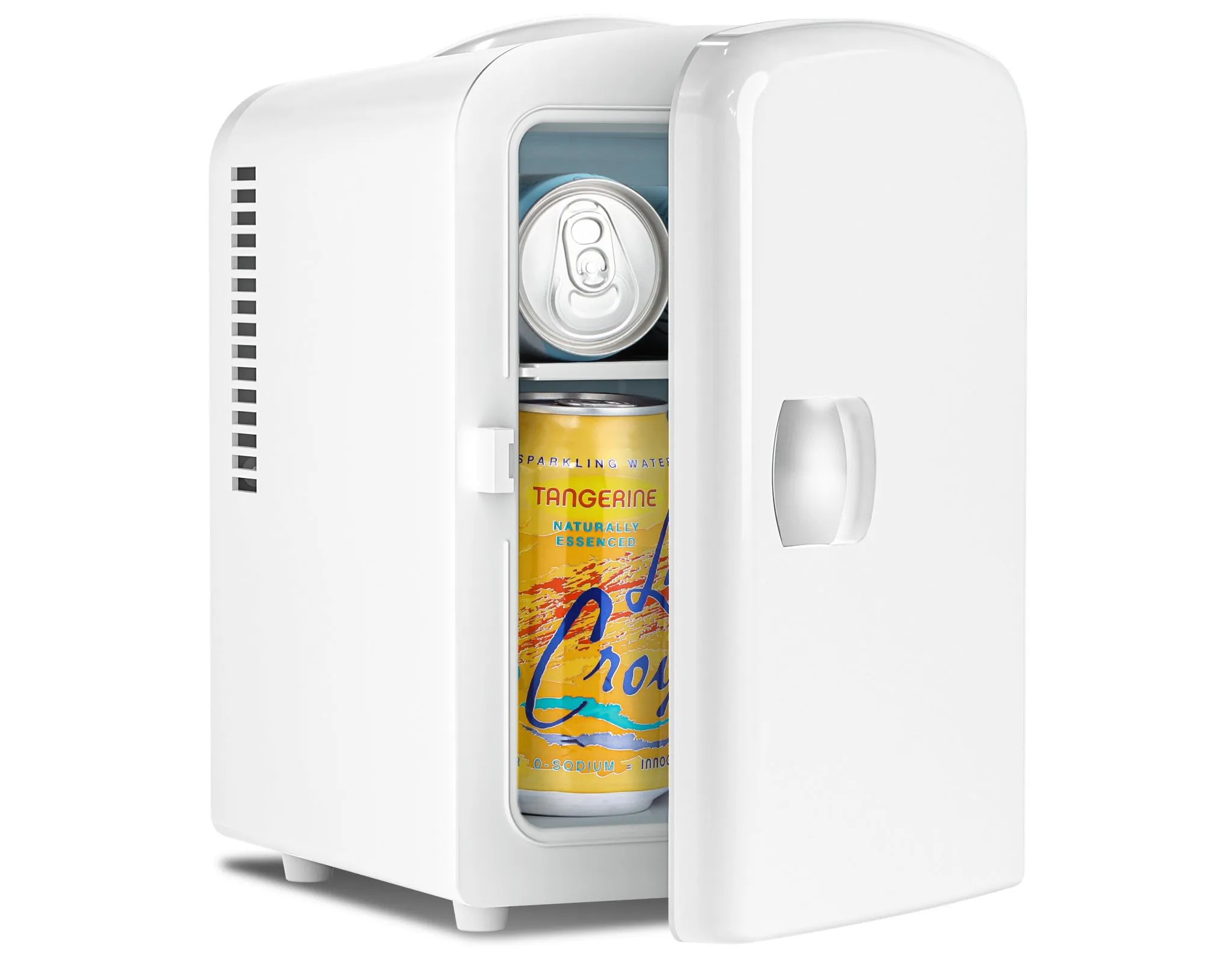 Mini Fridge with LED Mirror - White
