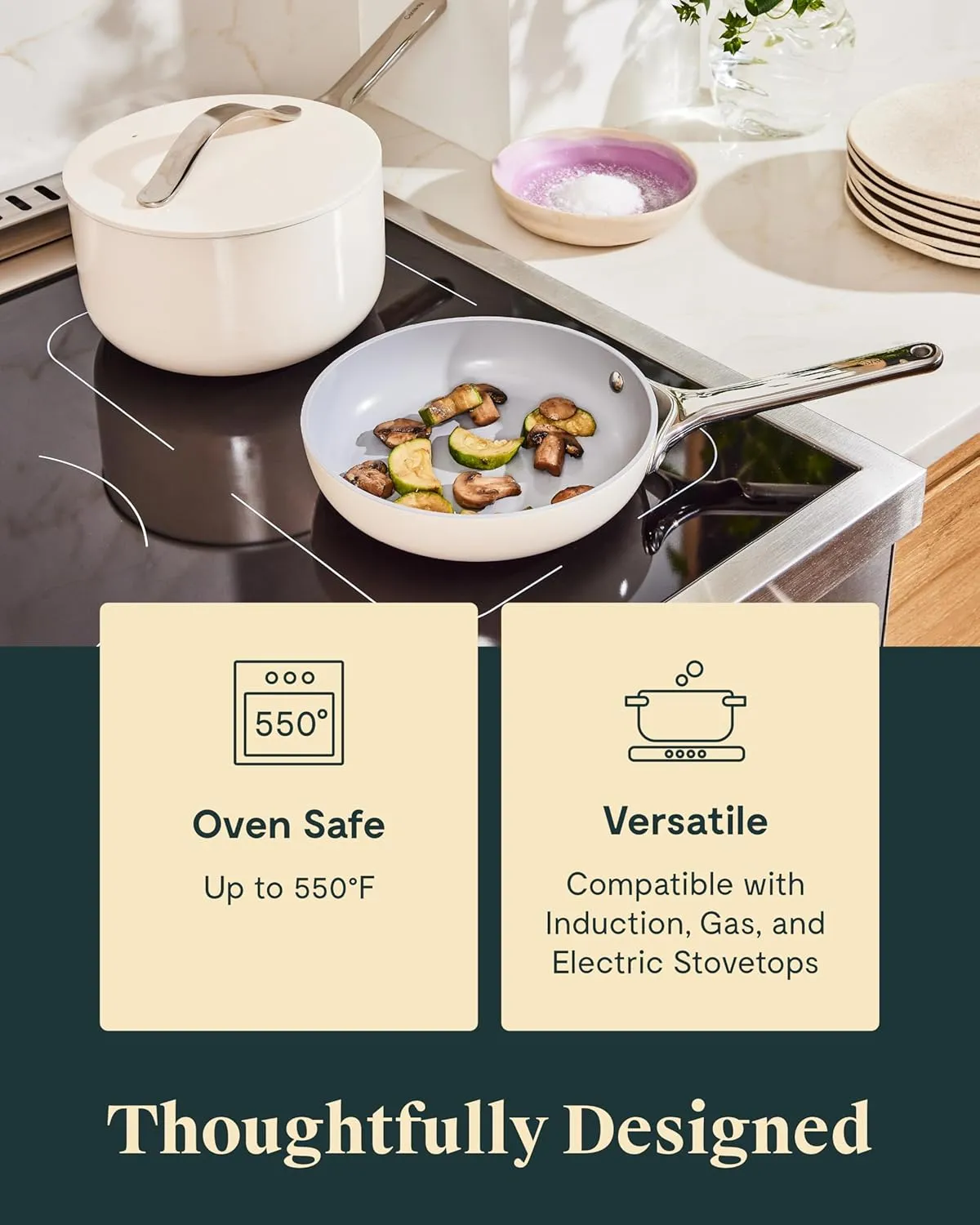 Mini Non-Stick Ceramic Cookware Set - Navy - Image 6