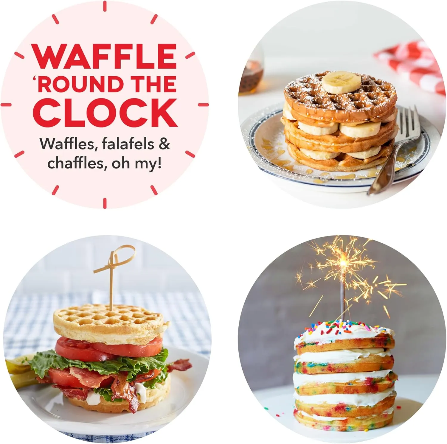 Mini Waffle Maker 2-Pack - Aqua - Image 2