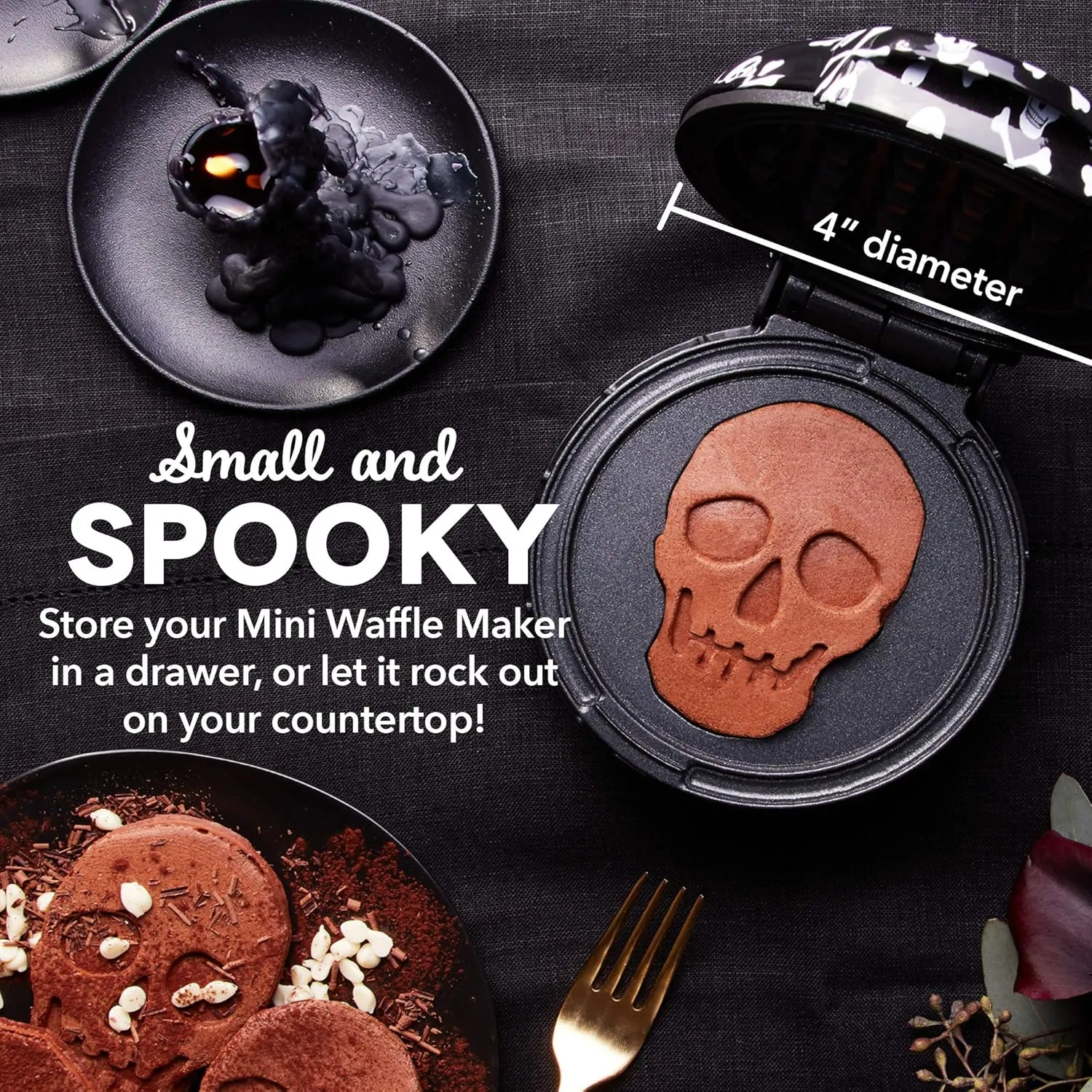 Mini Waffle Maker - Black - Image 3