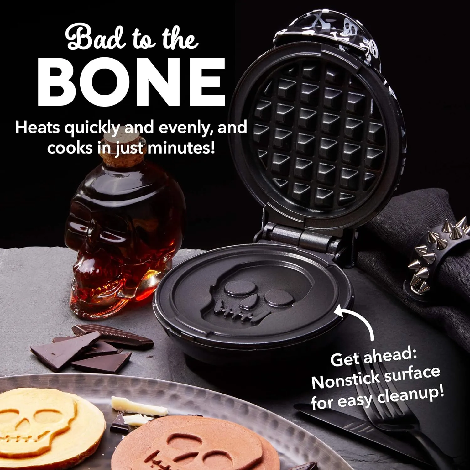 Mini Waffle Maker - Black - Image 4