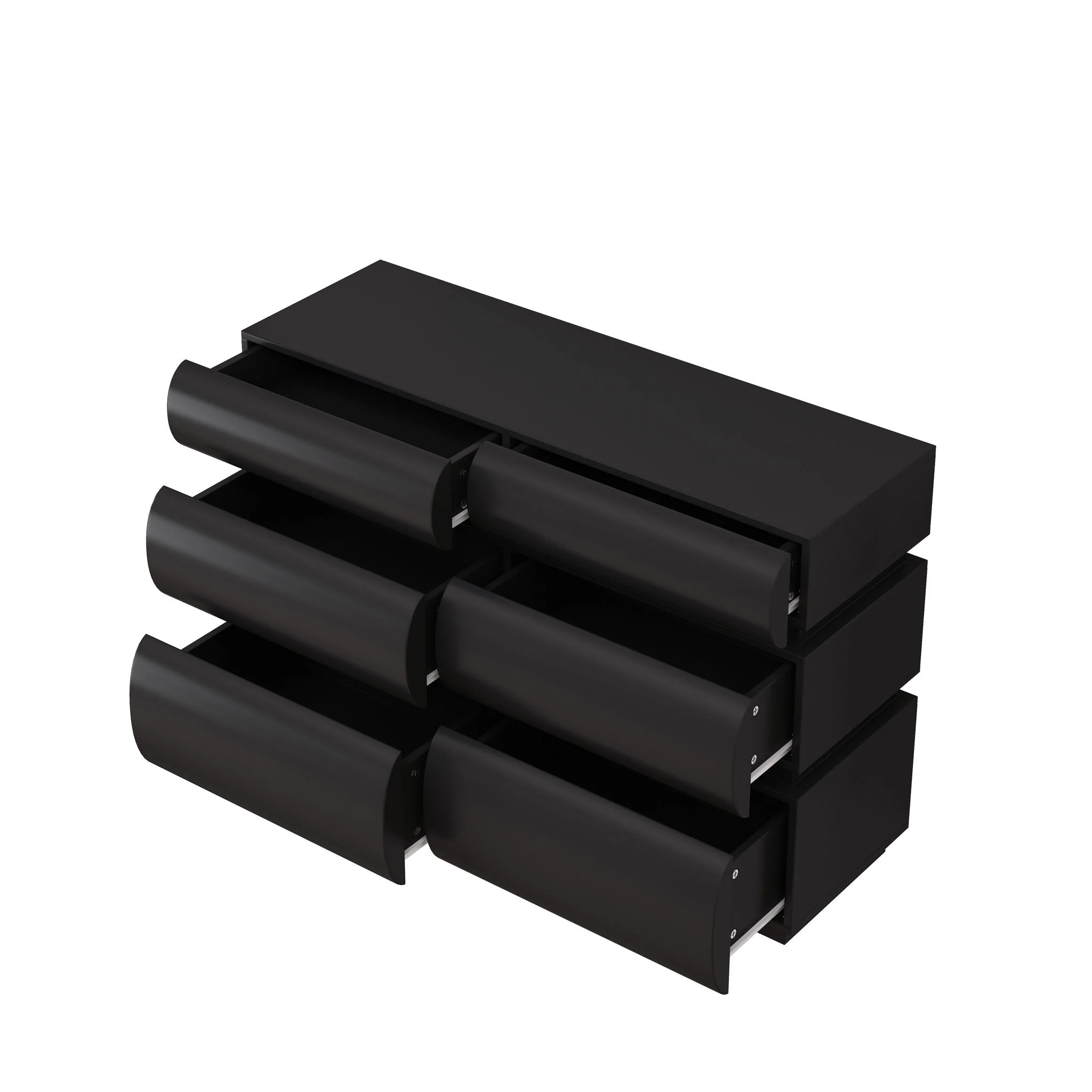 Minimalist Modern 6 Drawer Dresser, Handle Free Design With Wide Storage - Image 2