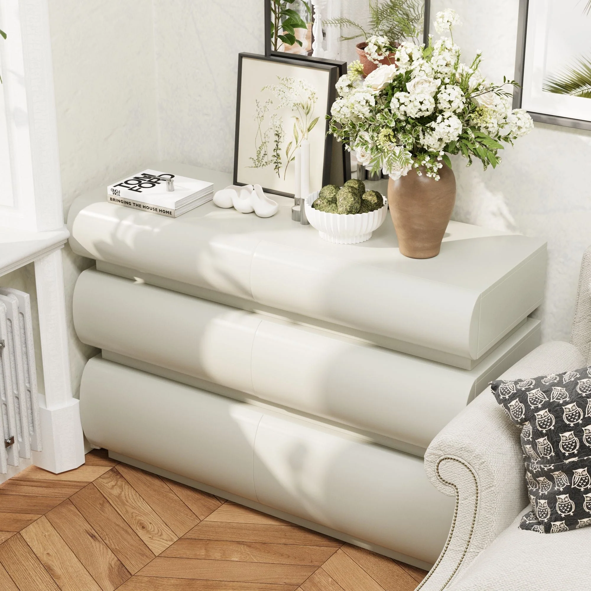 Minimalist Modern 6 Drawer Dresser, Handle Free Design With Wide Storage - Image 6