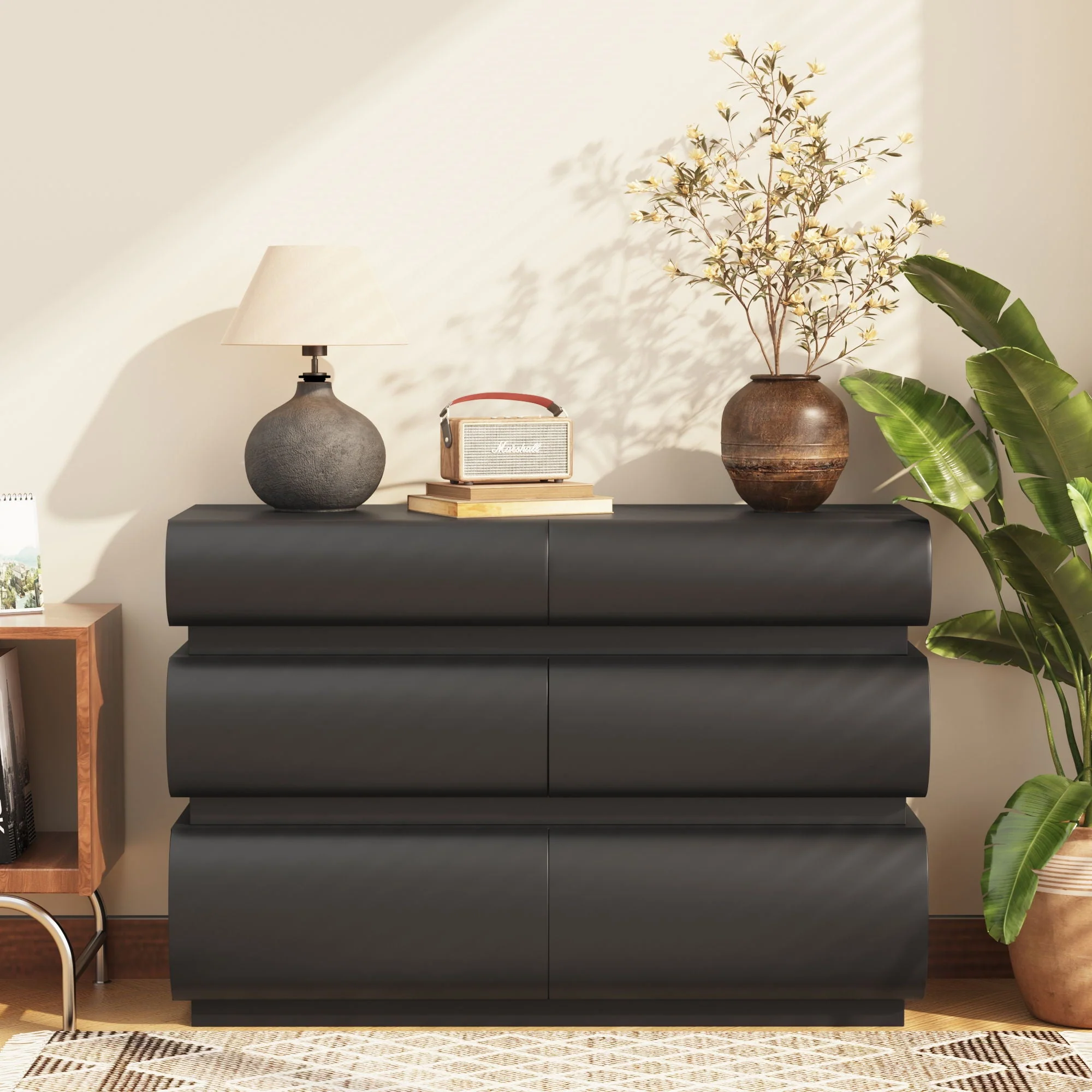 Minimalist Modern 6 Drawer Dresser, Handle Free Design With Wide Storage - Image 8