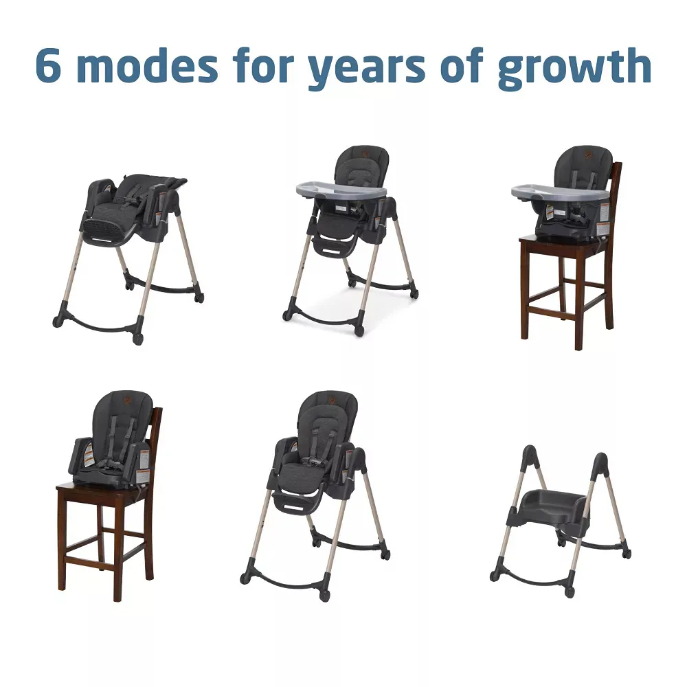 Minla 6-in-1 High Chair - Classic Graphite - Image 3