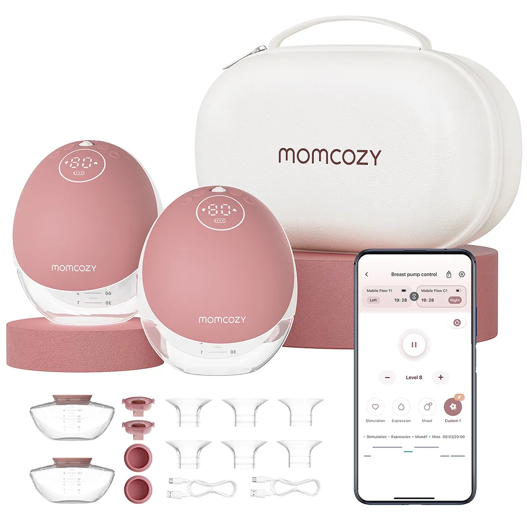 Mobile Flow™ Hands-Free Breast Pump M9 - Cozy Red - Image 2