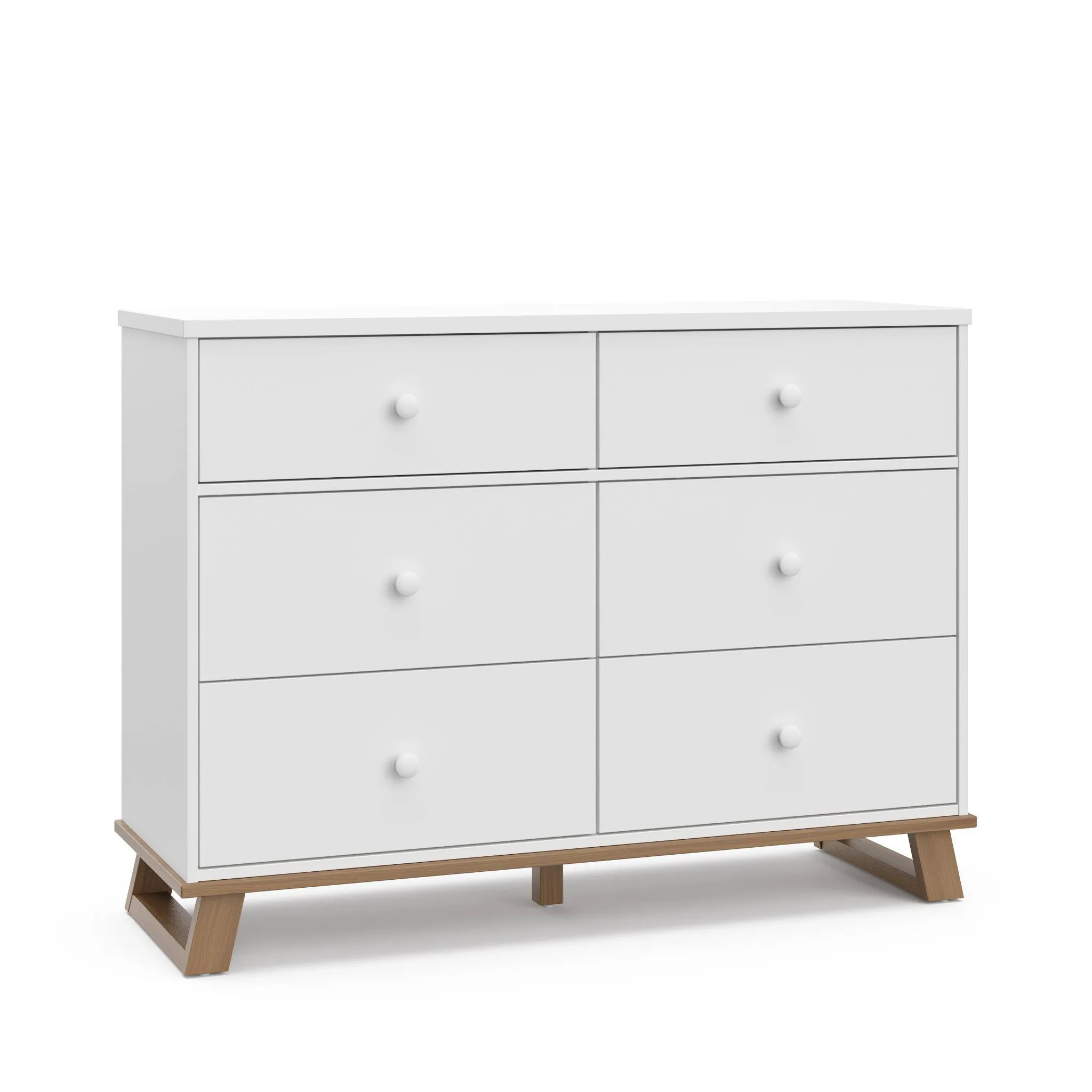 Modern 6-Drawer Double Dresser - White - Image 5