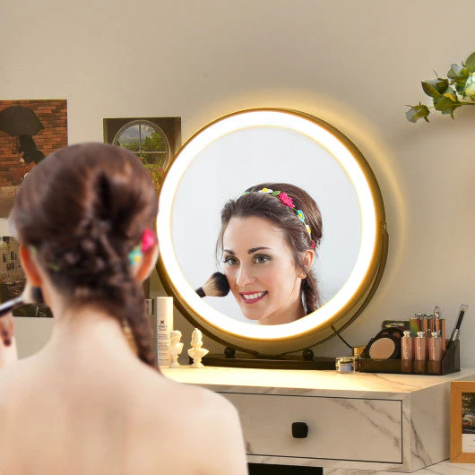 Modern Dressing Table With Storage Cabinet-White - Image 7