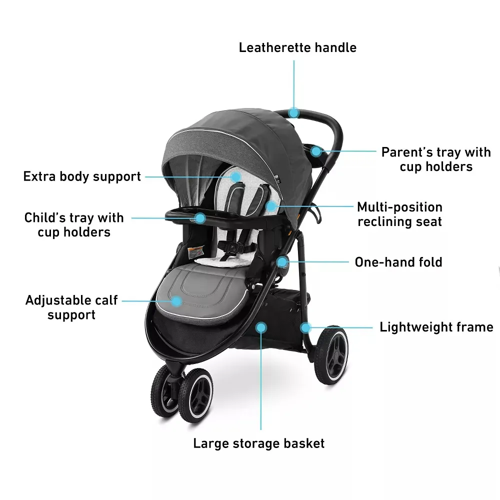 Modes™ 3 Lite Platinum Travel System - Wit Grey - Image 3