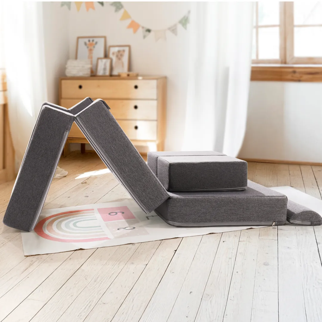 Modular Kids Play Couch - Grey - Image 9