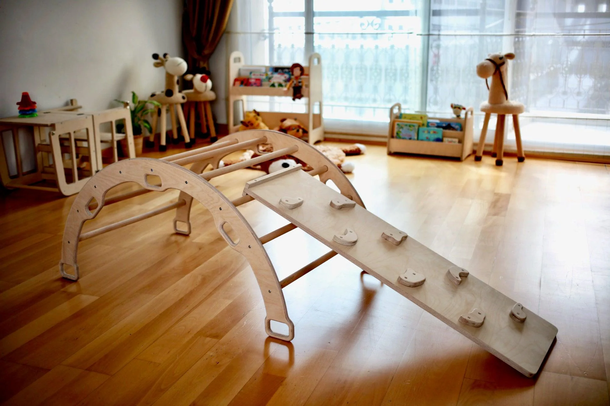 Montessori Arch Rocker With Ramp and Pillow - Image 4