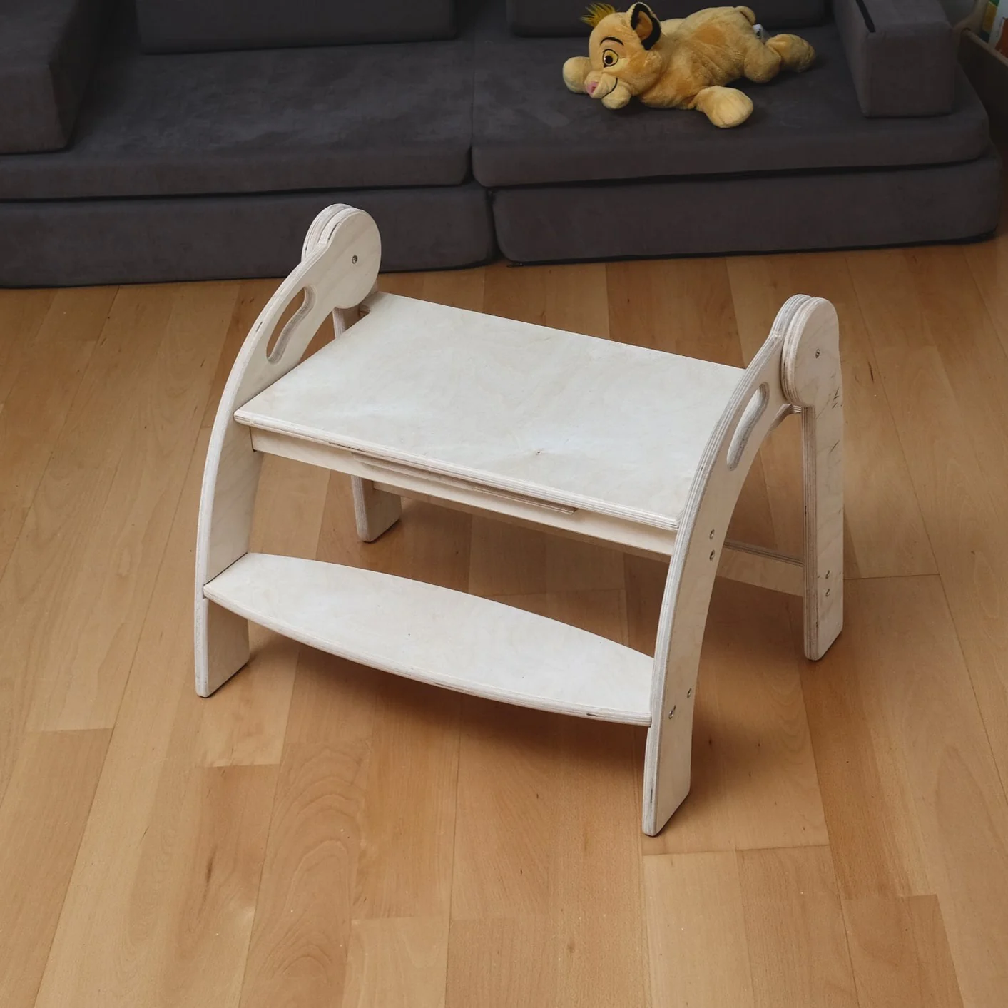 Twins Montessori Kitchen Stool - Wooden Step Stool for Kids - Image 11
