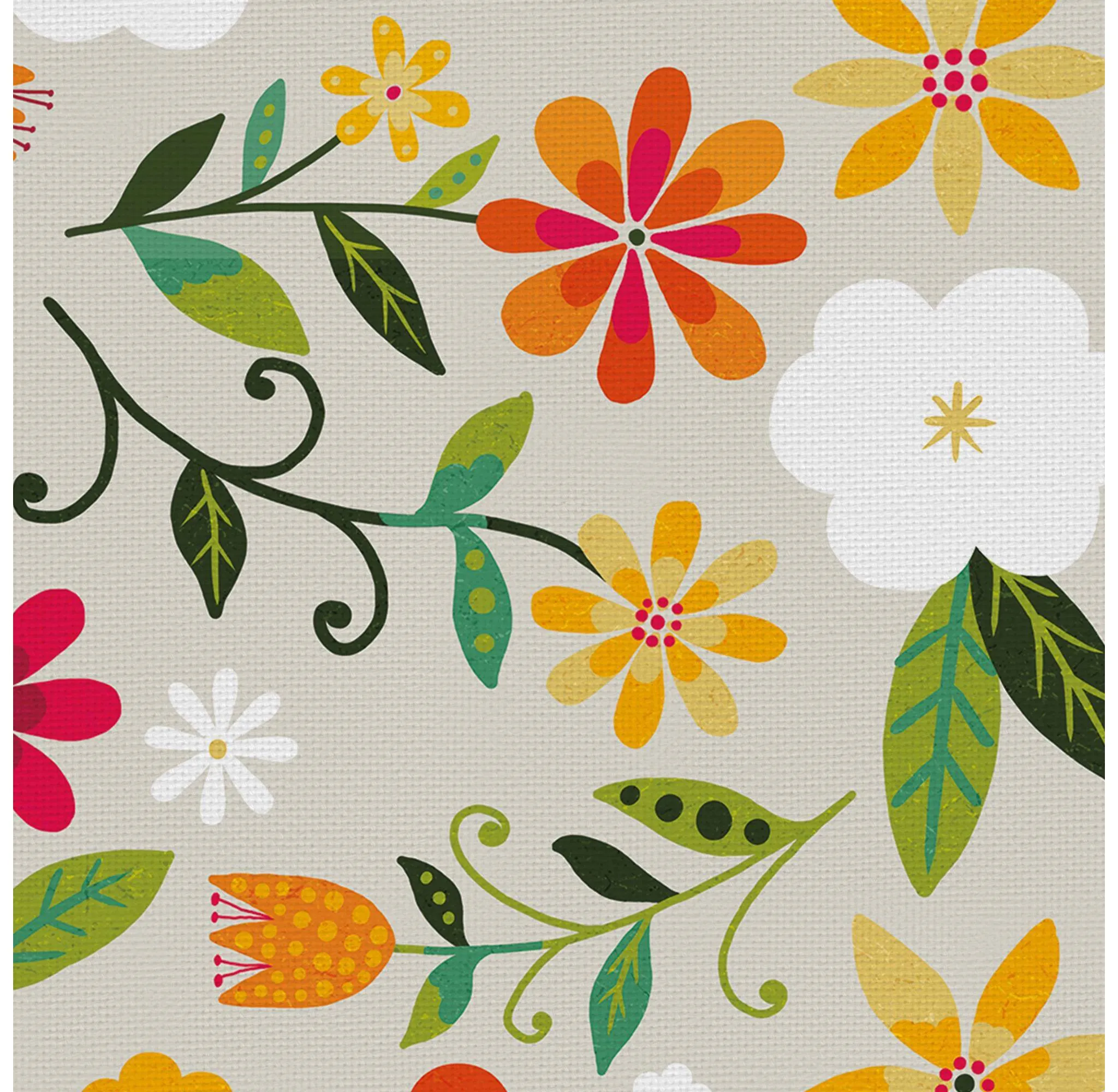 MU Kitchen 2pk Cotton Designer Retro Floral Kitchen Towels - Image 3