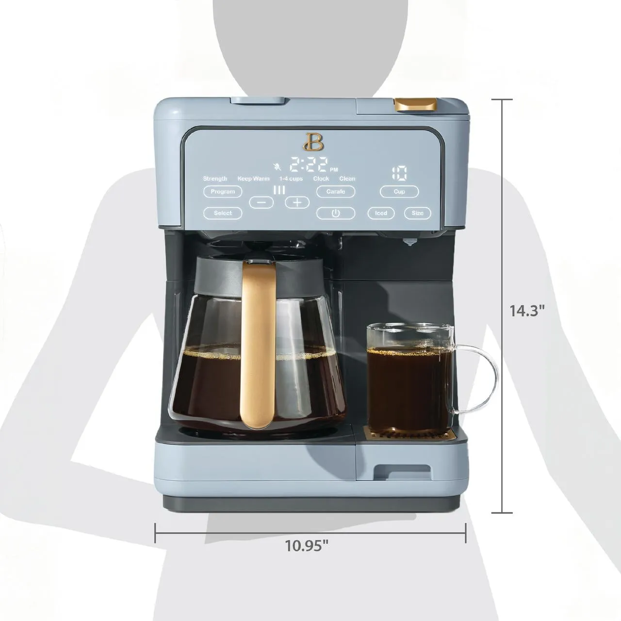Multi-Brew Drip Coffee Maker, Cornflower Blue by Drew Barrymore - Image 4