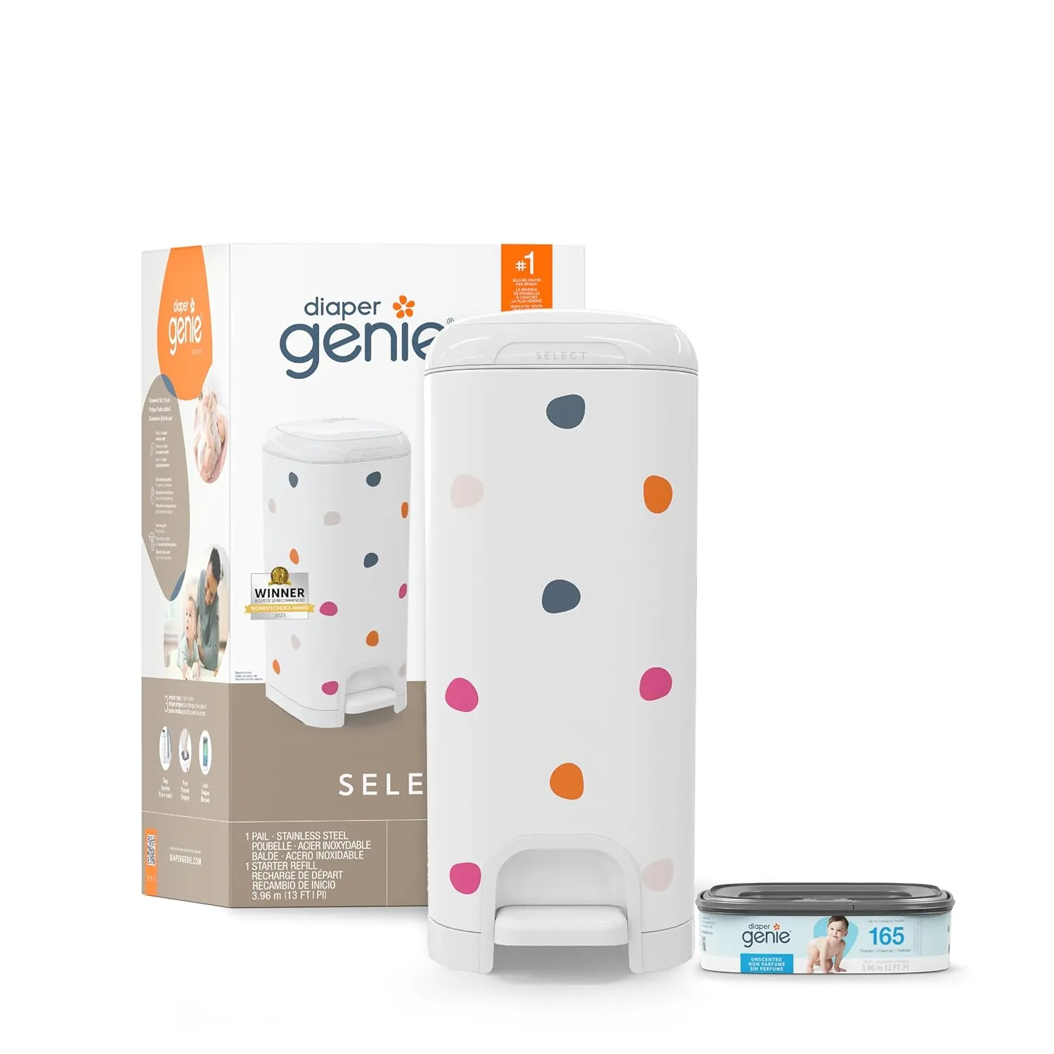 Multi-Color Polka Dot Design with Durable Stainless Steel Construction