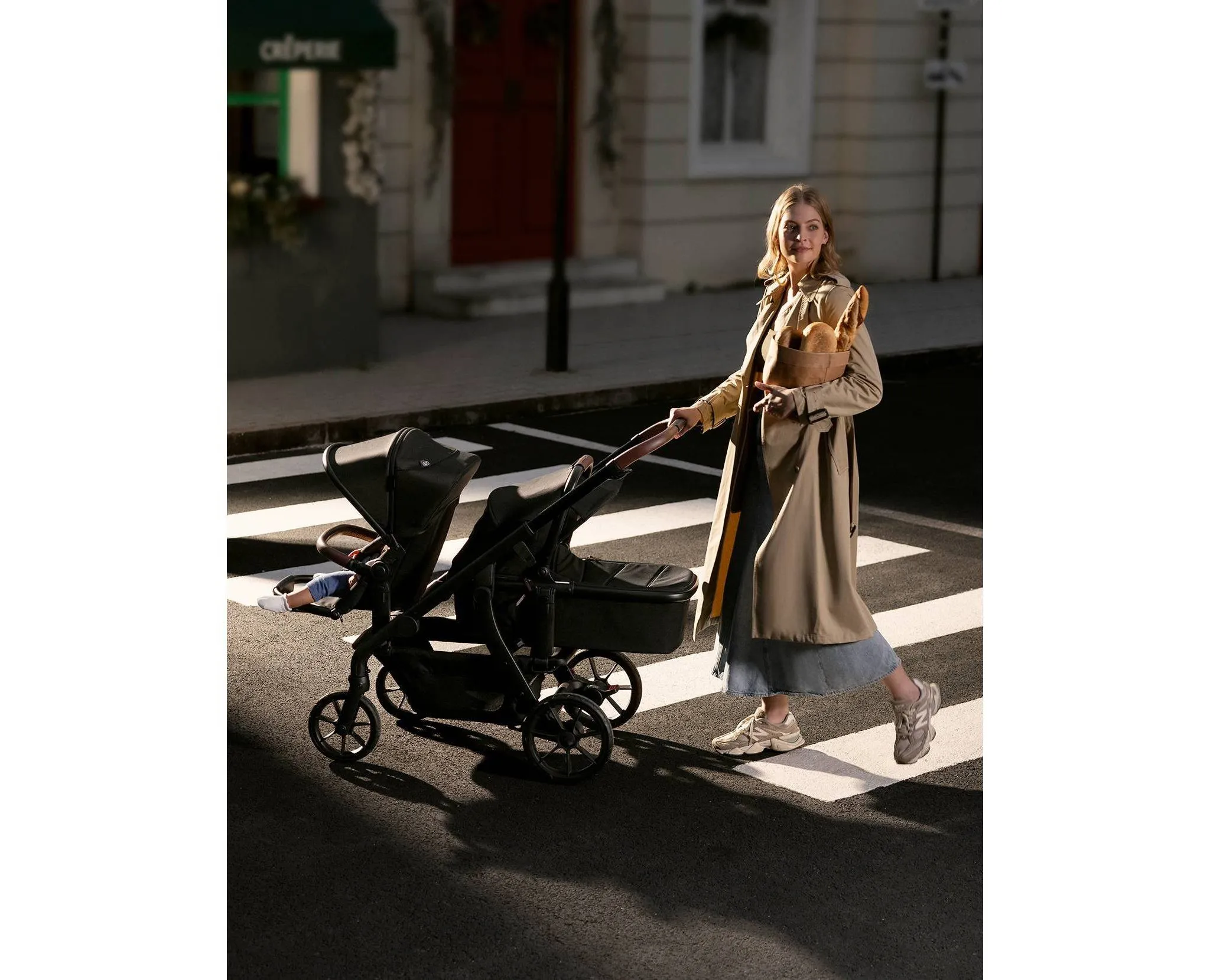 Multi-Functional Stroller with Carrycot + Seat Combo - Black - Image 2
