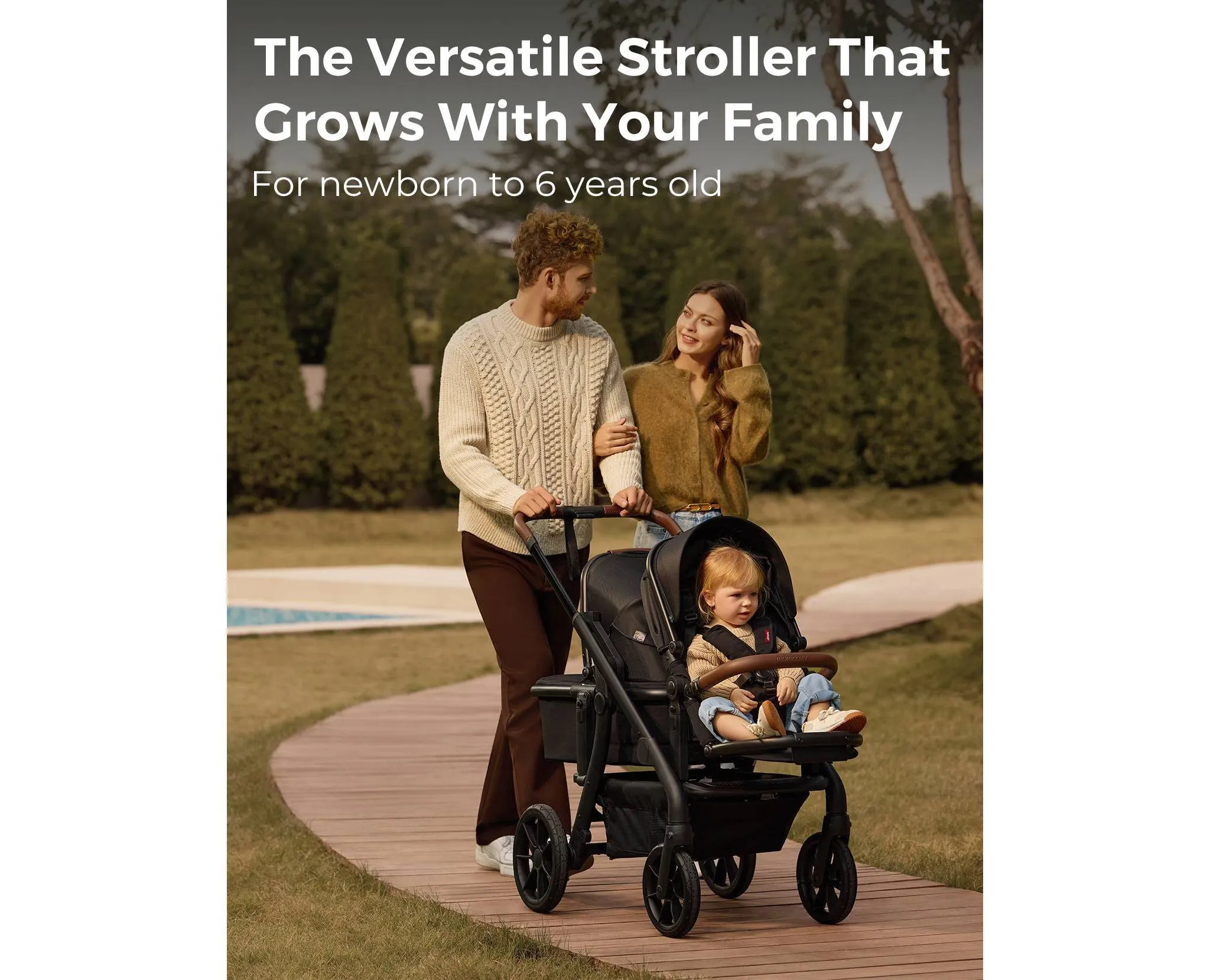 Multi-Functional Stroller with Carrycot + Seat Combo - Black - Image 3