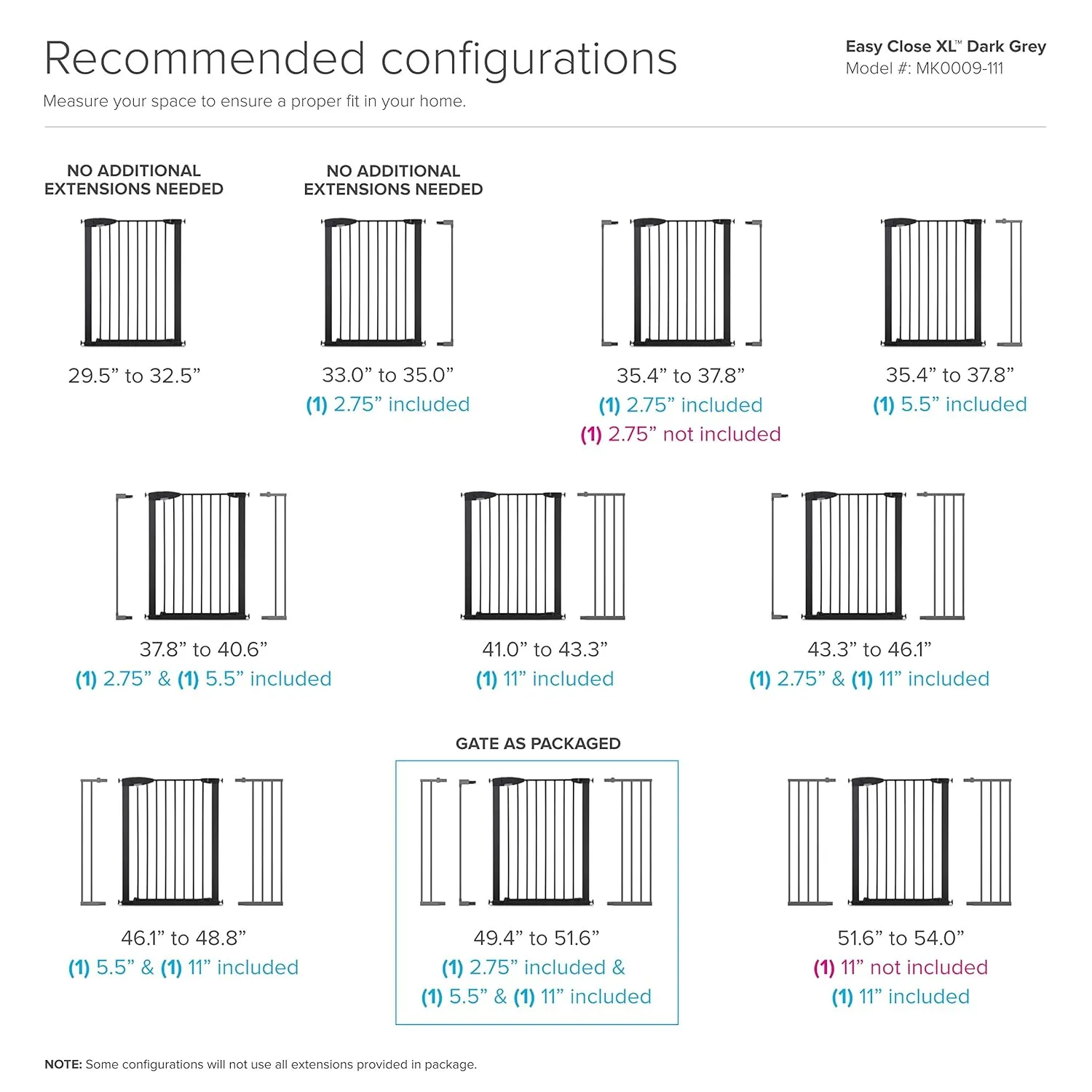 Easy Close XL Metal Baby Gate - Black - Image 2