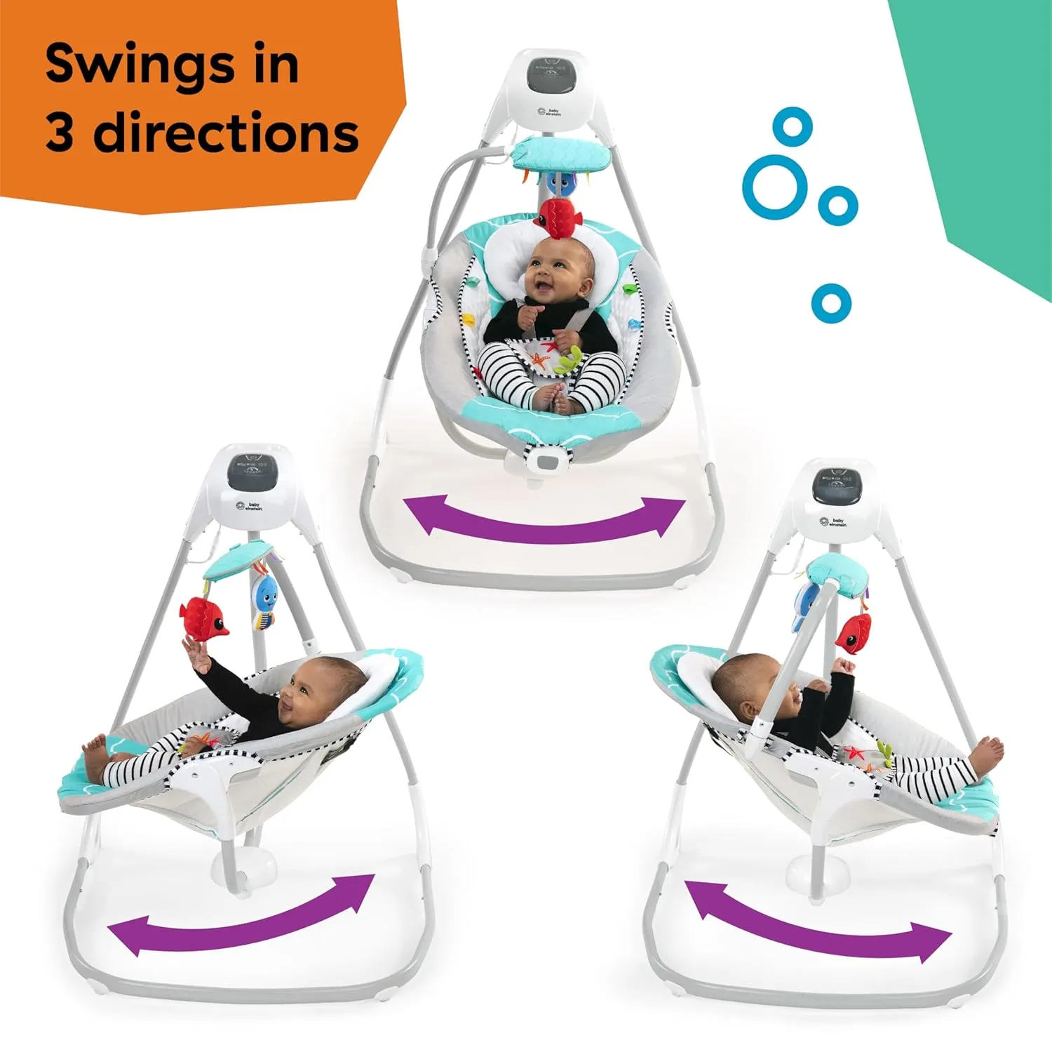 Musical Compact Baby Swing - Grey - Image 7