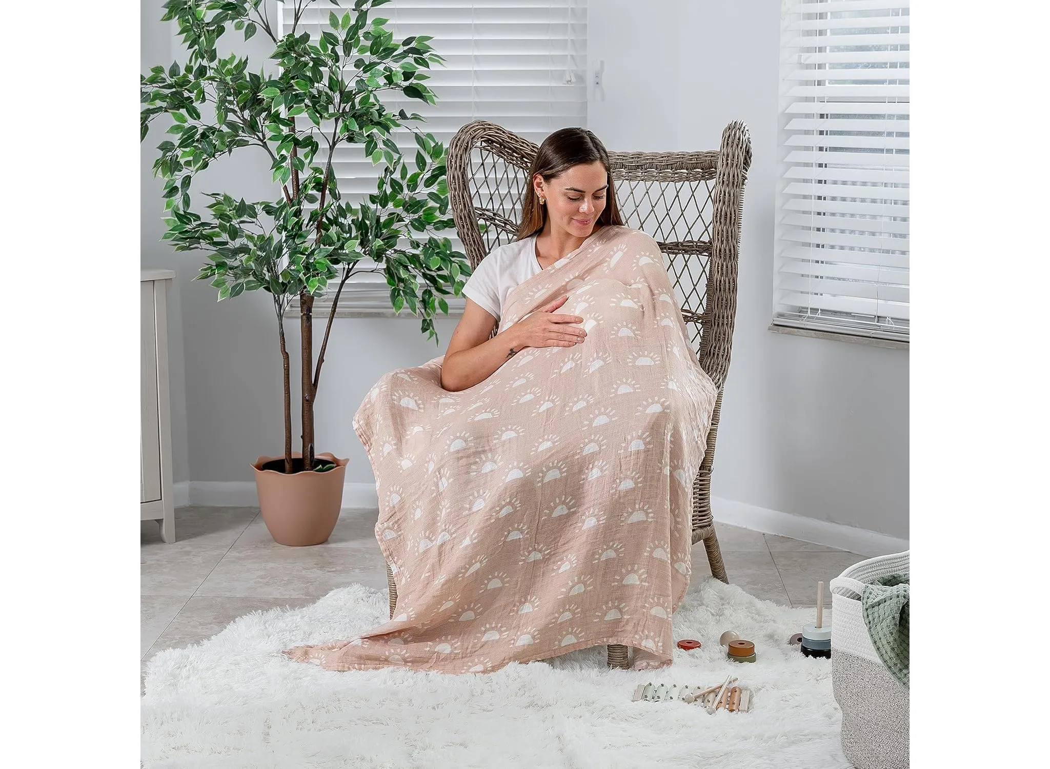 Muslin Swaddle Blankets - Pack of 4 - Image 5