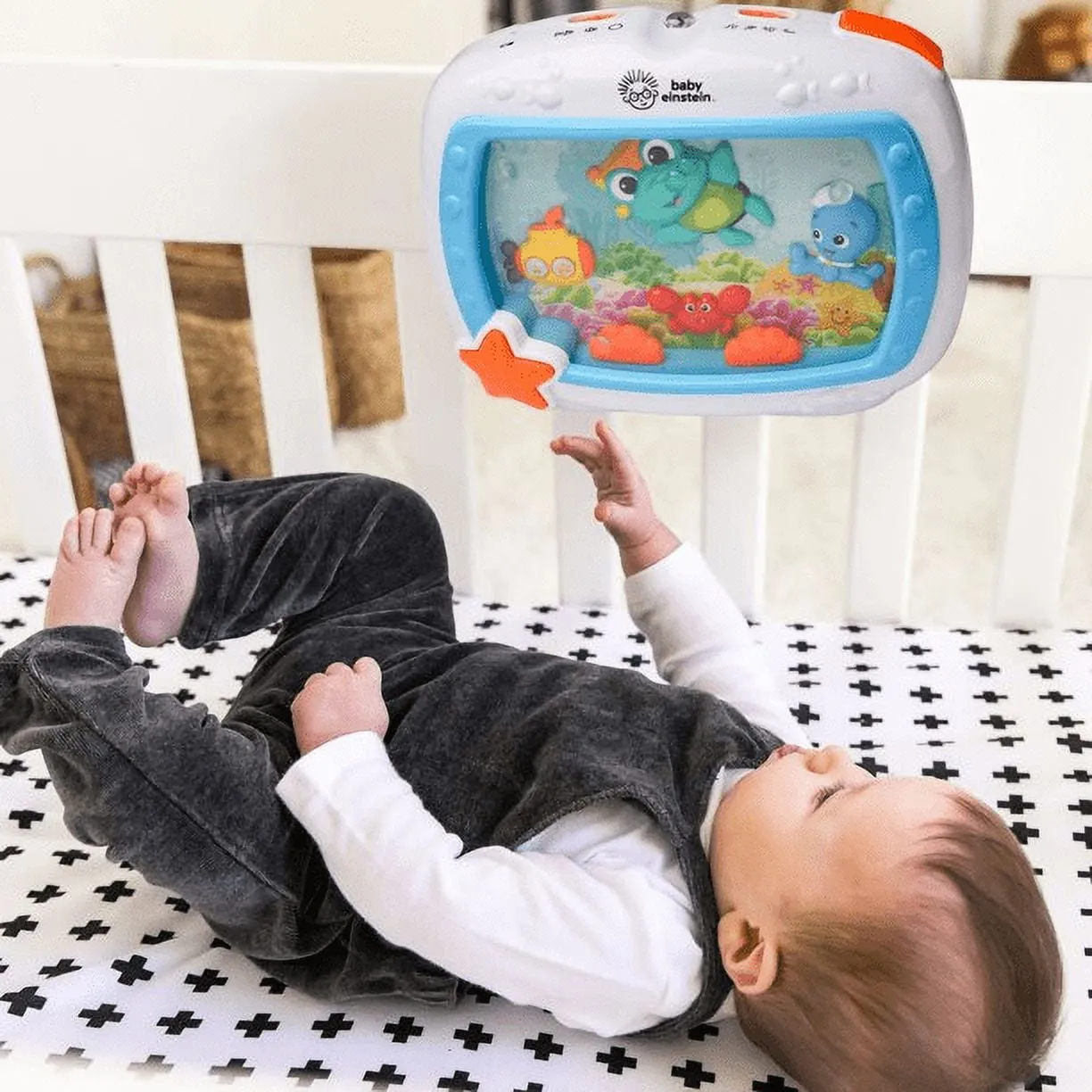 n Sea Dreams Soother Musical Crib Toy and Sound Machine - Blue - Image 3