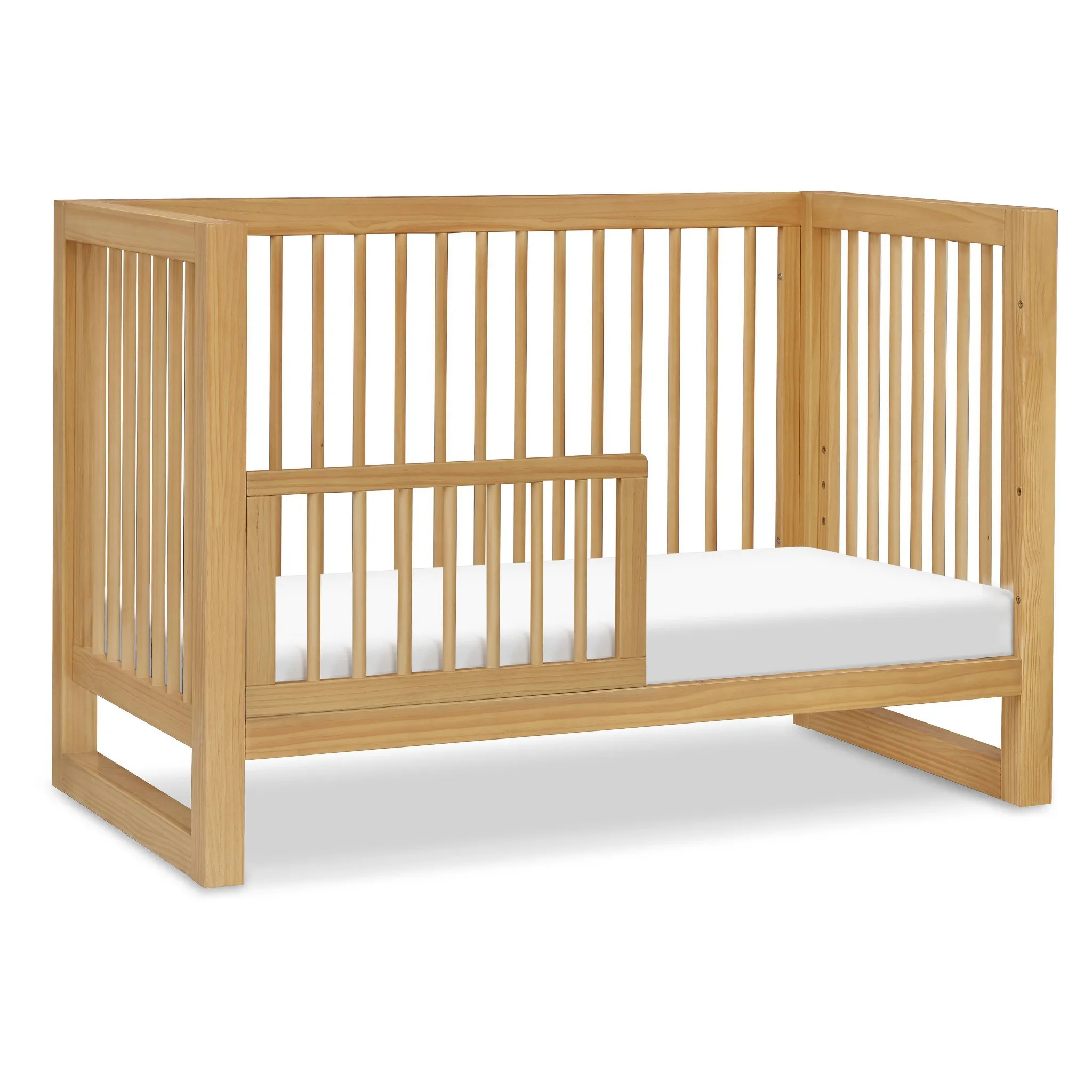 Nantucket 3-in-1 Convertible Crib w/ Toddler Bed Conversion Kit - Honey - Image 2