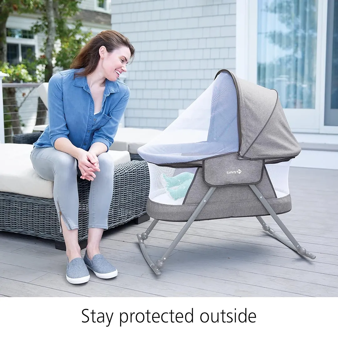 Nap & Go Rocking Bassinet with Bug Net - Trinity - Image 4