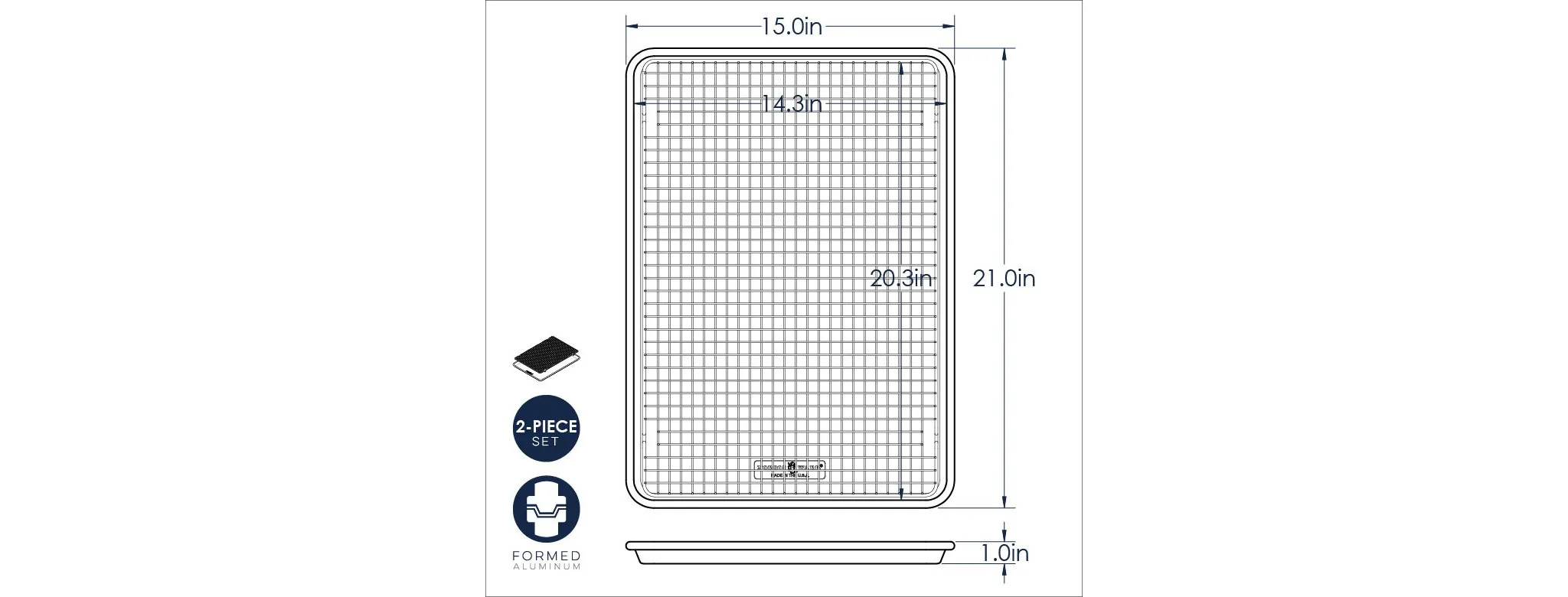 Naturals® Big Sheet with Oven-Safe Nonstick Grid - Image 5