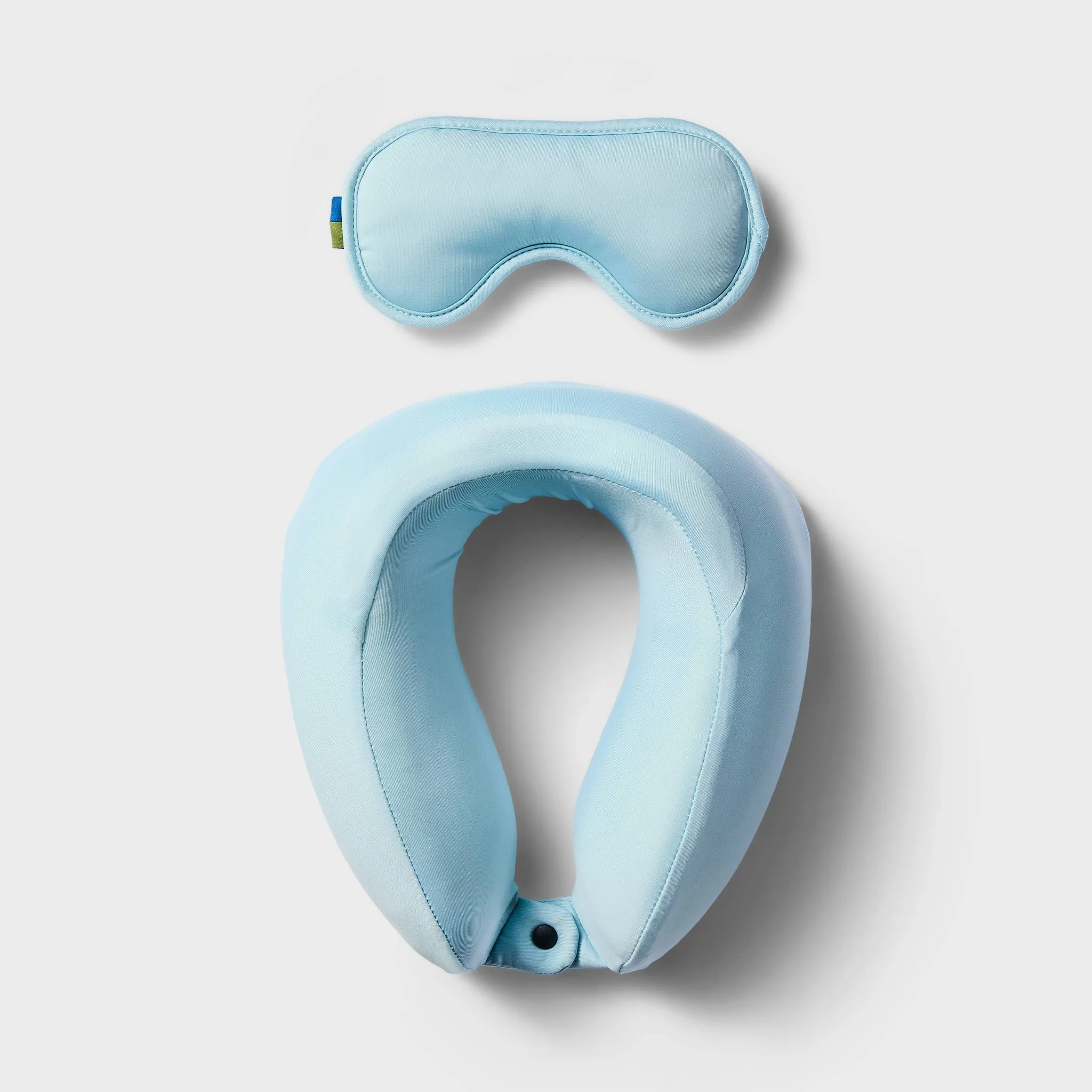 Neck Pillow and Eye Mask Set - Muddy Aqua