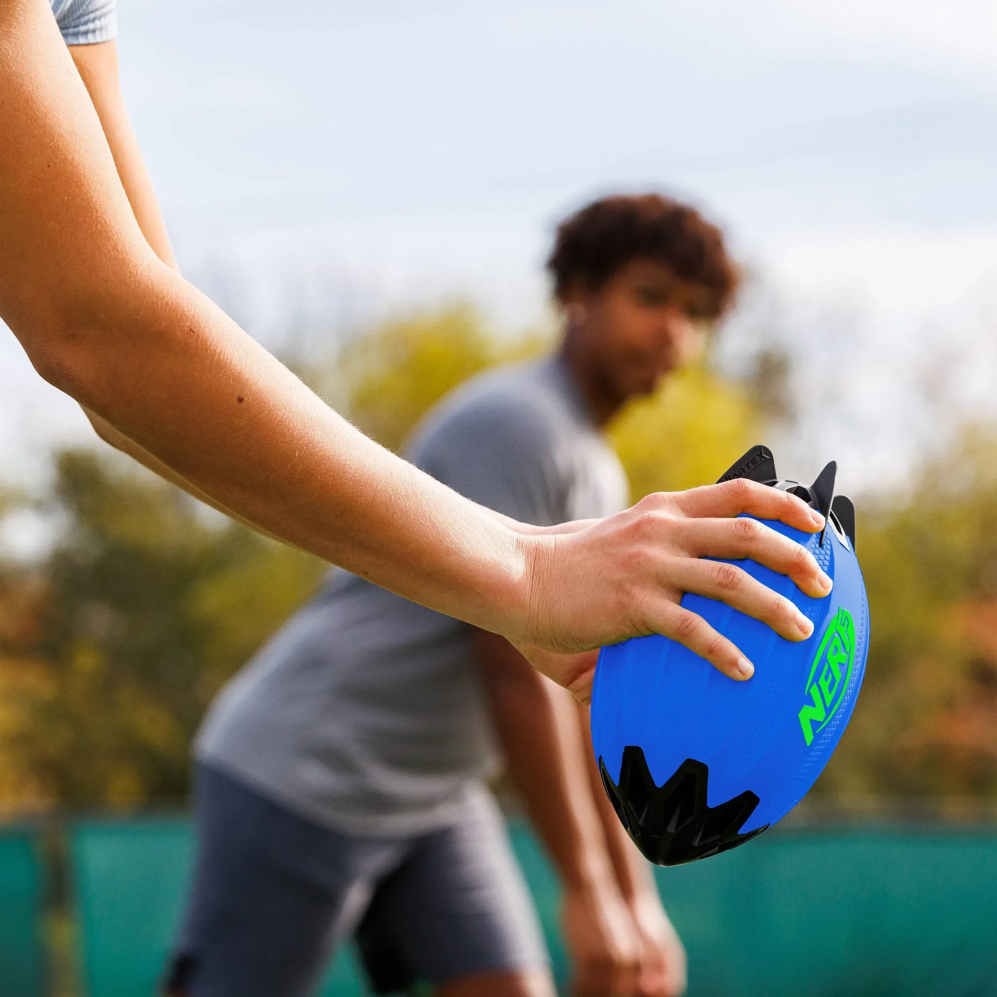 NERF Vortex Rocket Football - Blue: Polyurethane Shell, Ages 6+ - Image 3