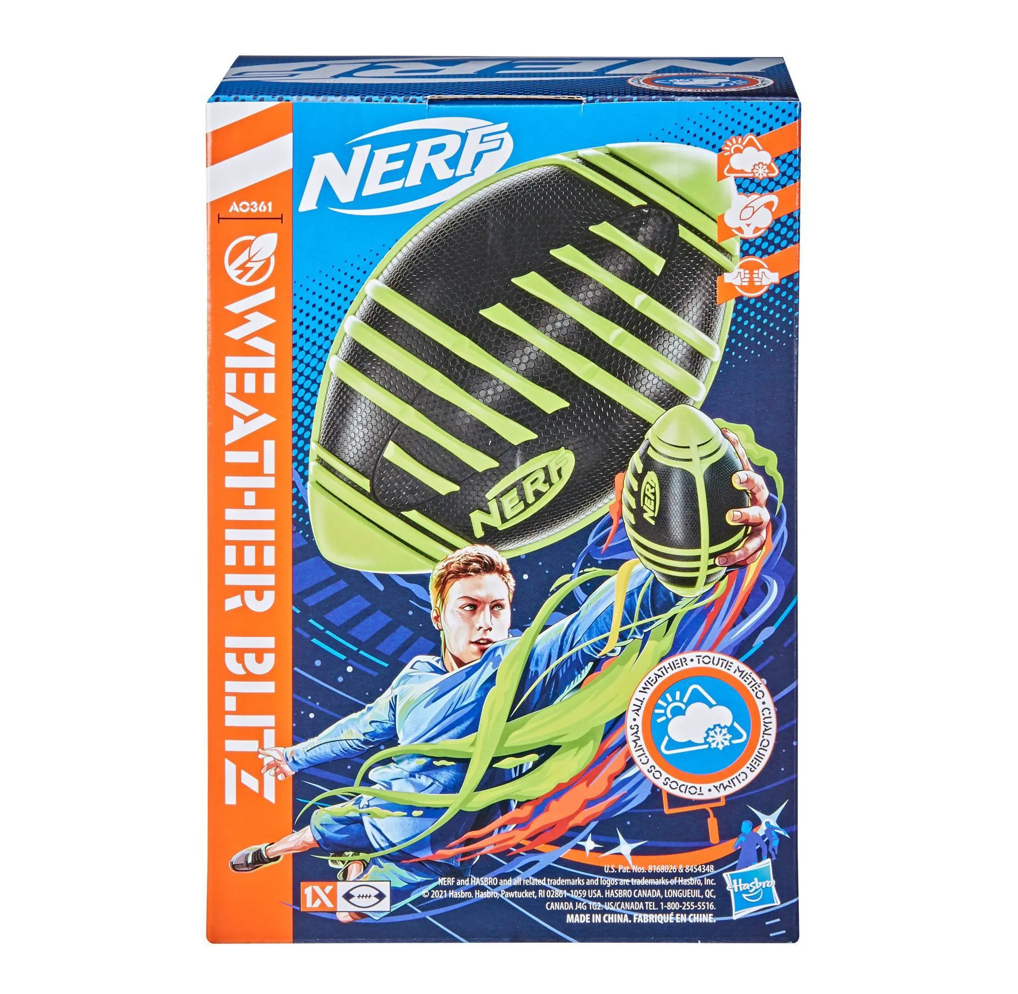 NERF Weather Blitz Football - Green - Image 4