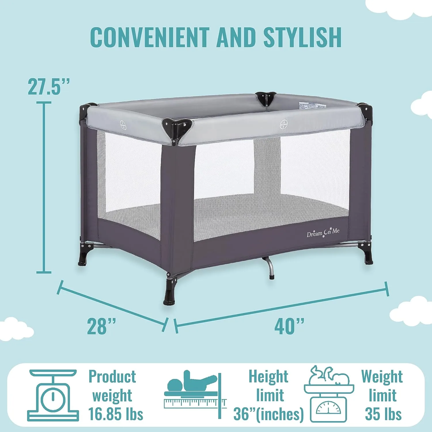 Nest Portable Playard in Grey - Image 11