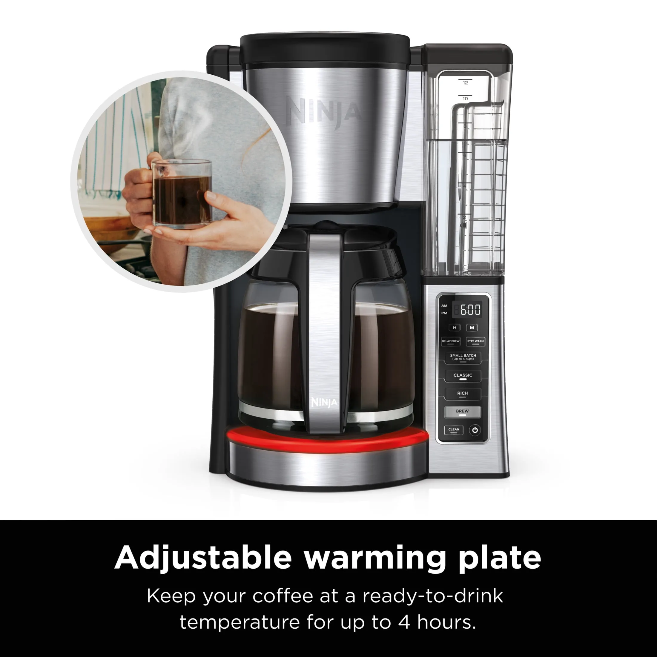 2-Cup Stainless Steel Coffee Maker with Glass Carafe - CE250 - Image 4