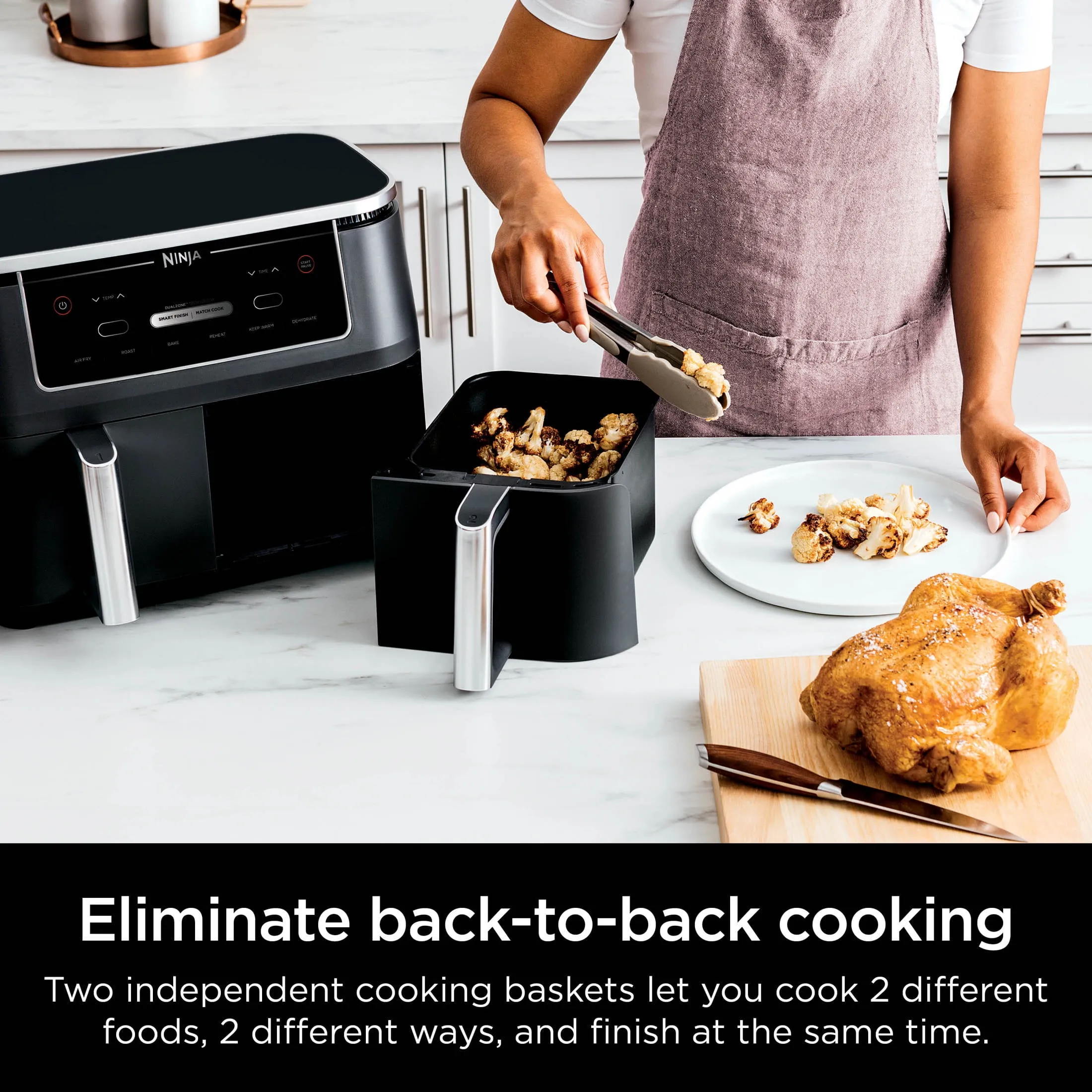 Ninja Foodi 6-In-1 10-Qt 2-Basket Air Fryer With DualZone Technology - Image 2