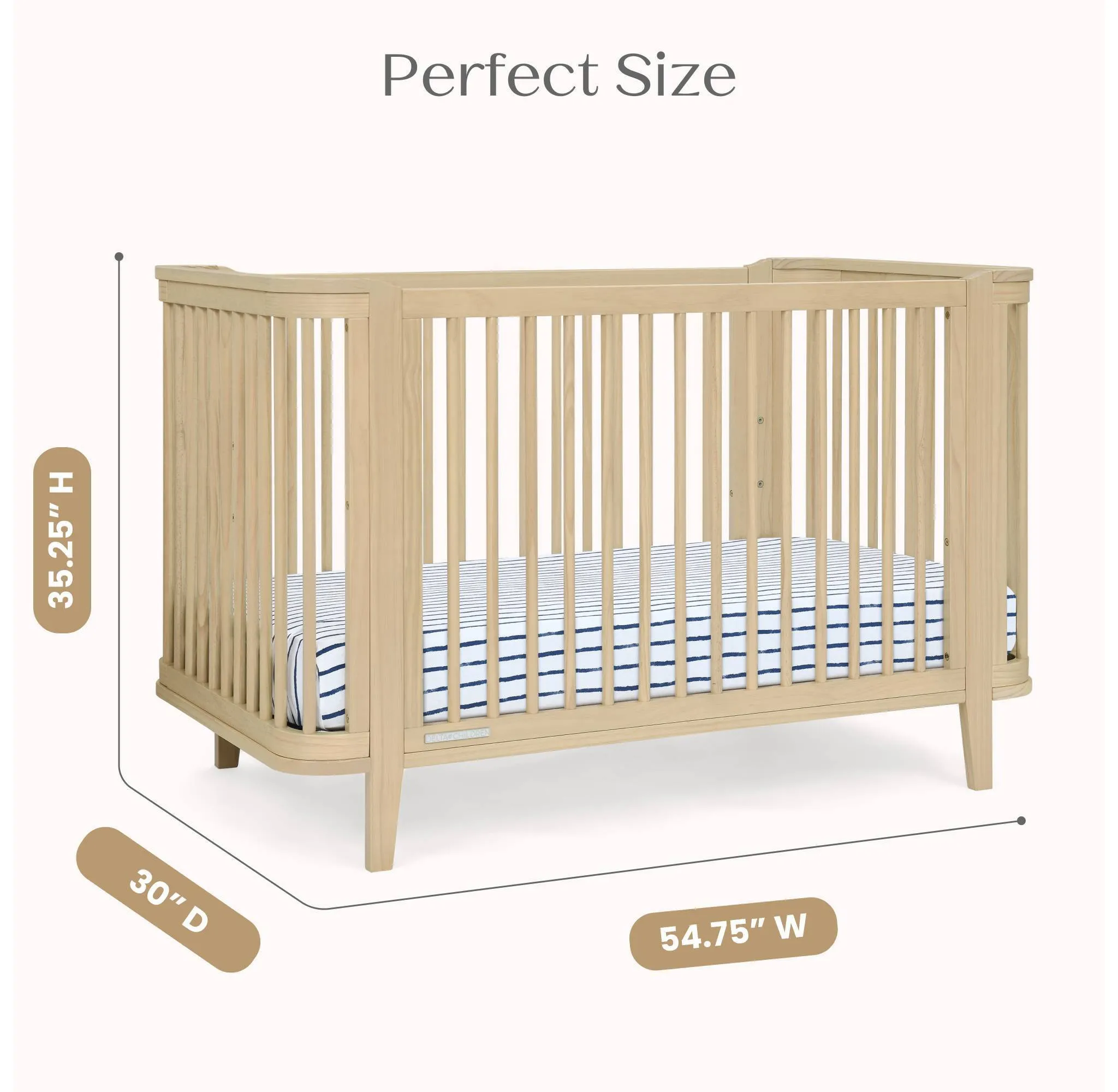 Noah 4-In-1 Convertible Crib - Natural Sandstone - Image 4