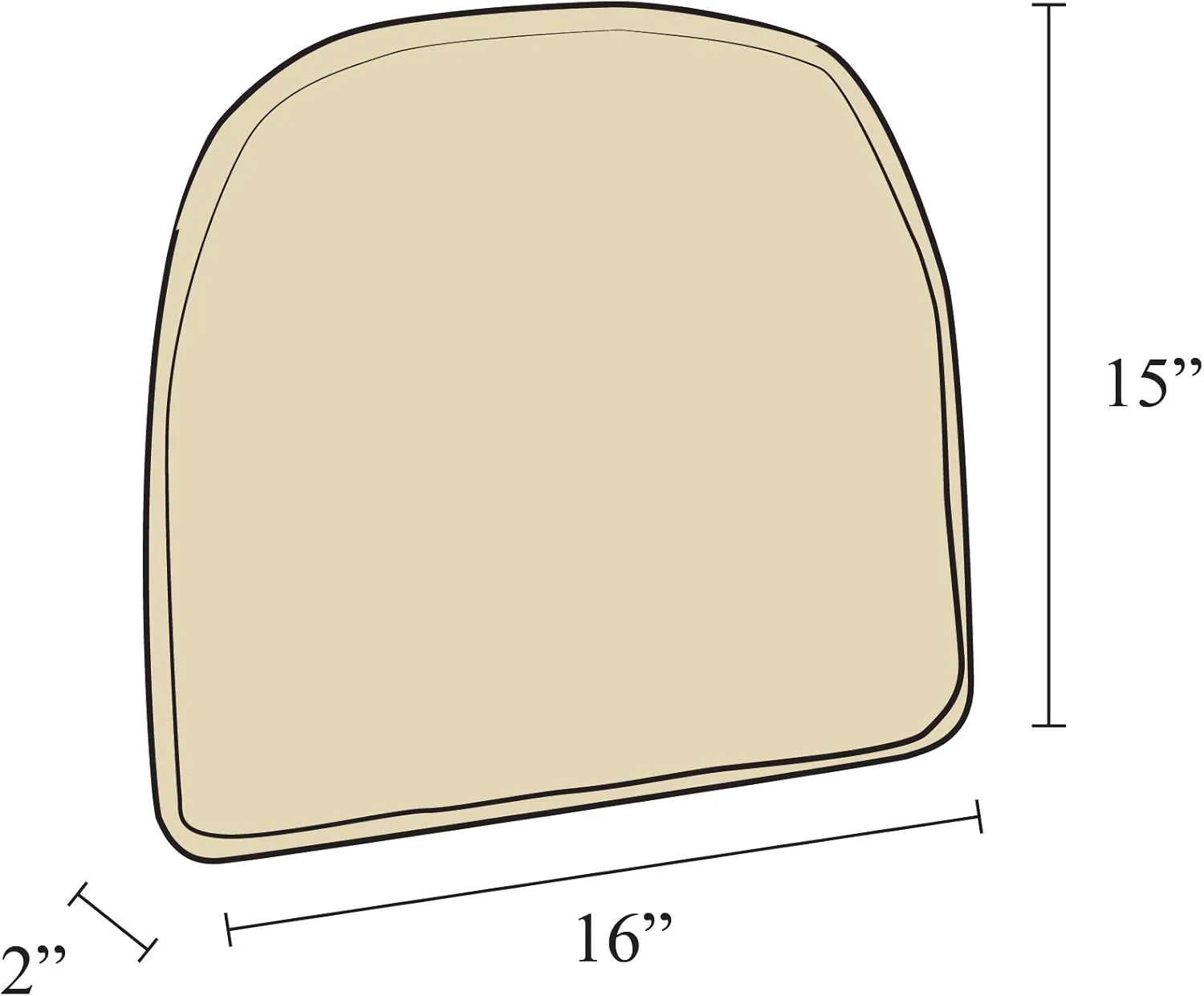 Non-Slip Chair Cushions - Nikita Taupe - Image 4
