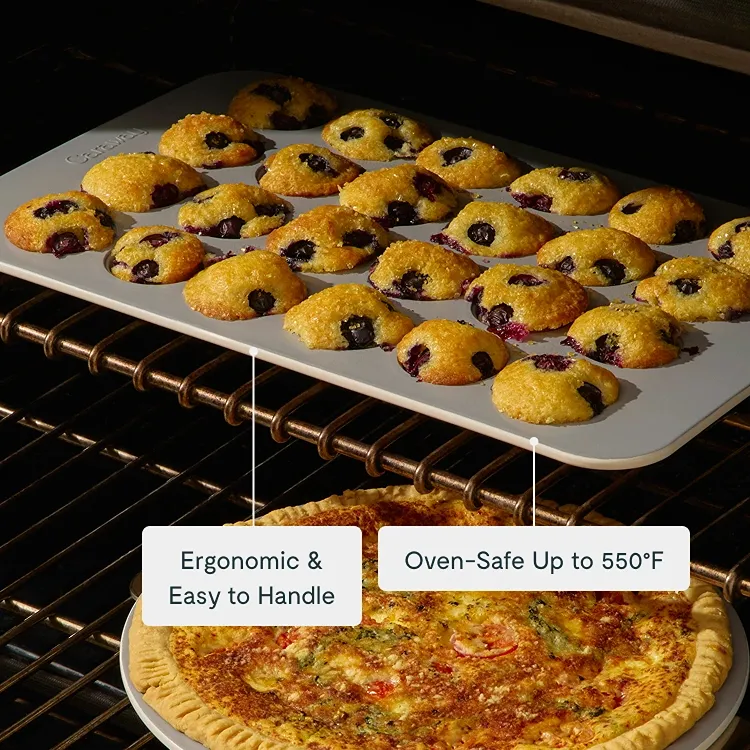 Non-Stick 24 Cup Mini Muffin Pan - Marigold - Image 4