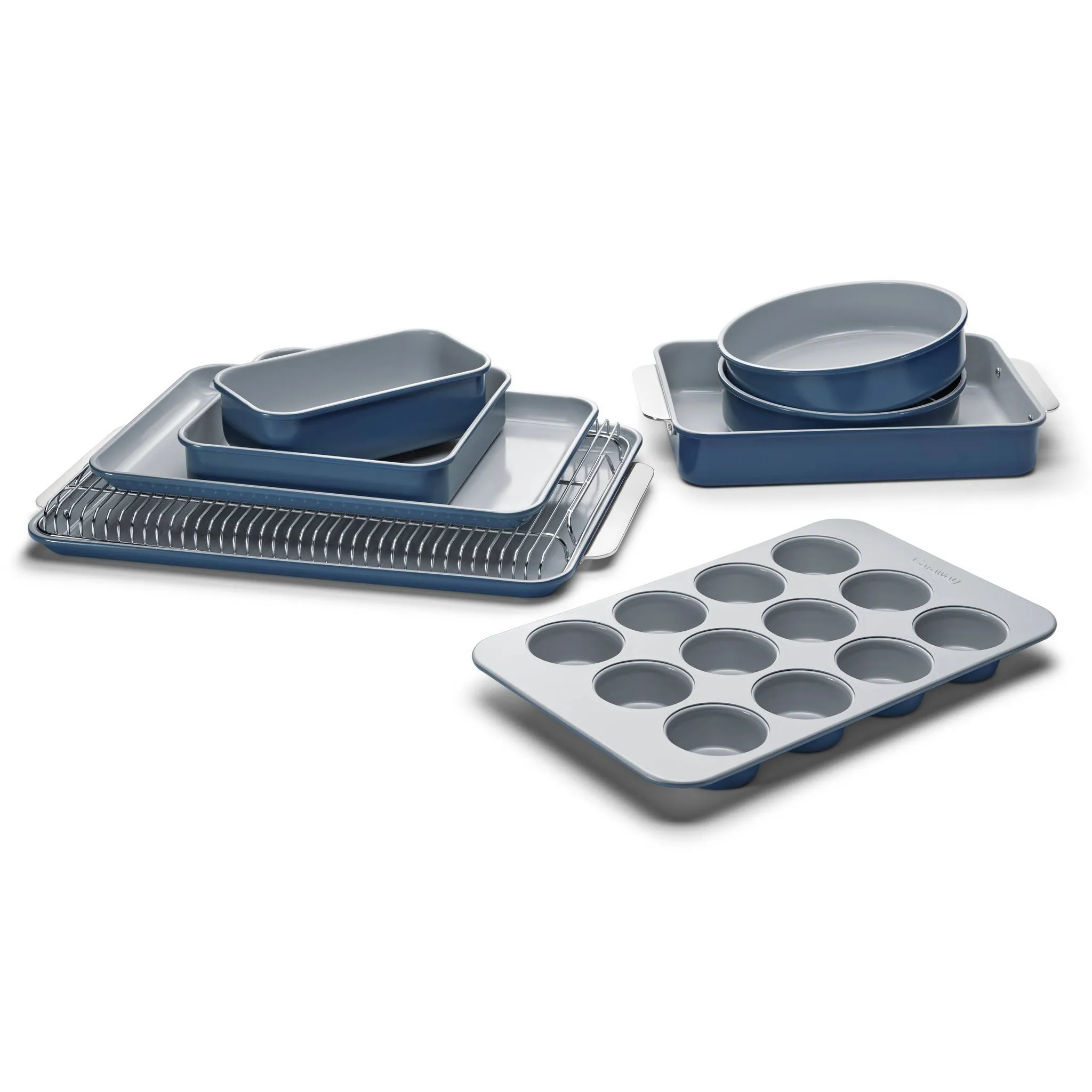 Non-Stick Ceramic Complete Bakeware Set - Navy