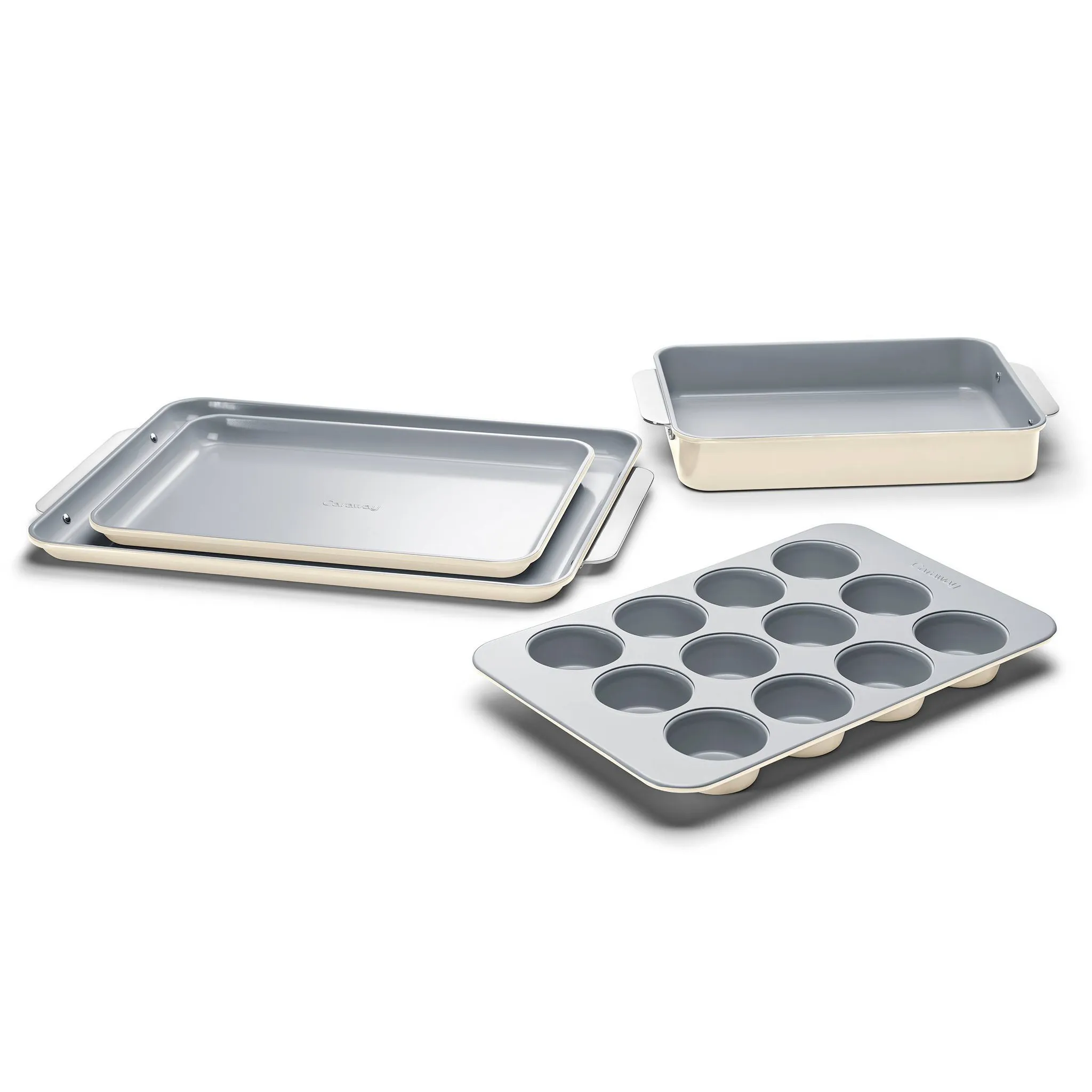 5-Piece Navy Bakeware Set - Cream