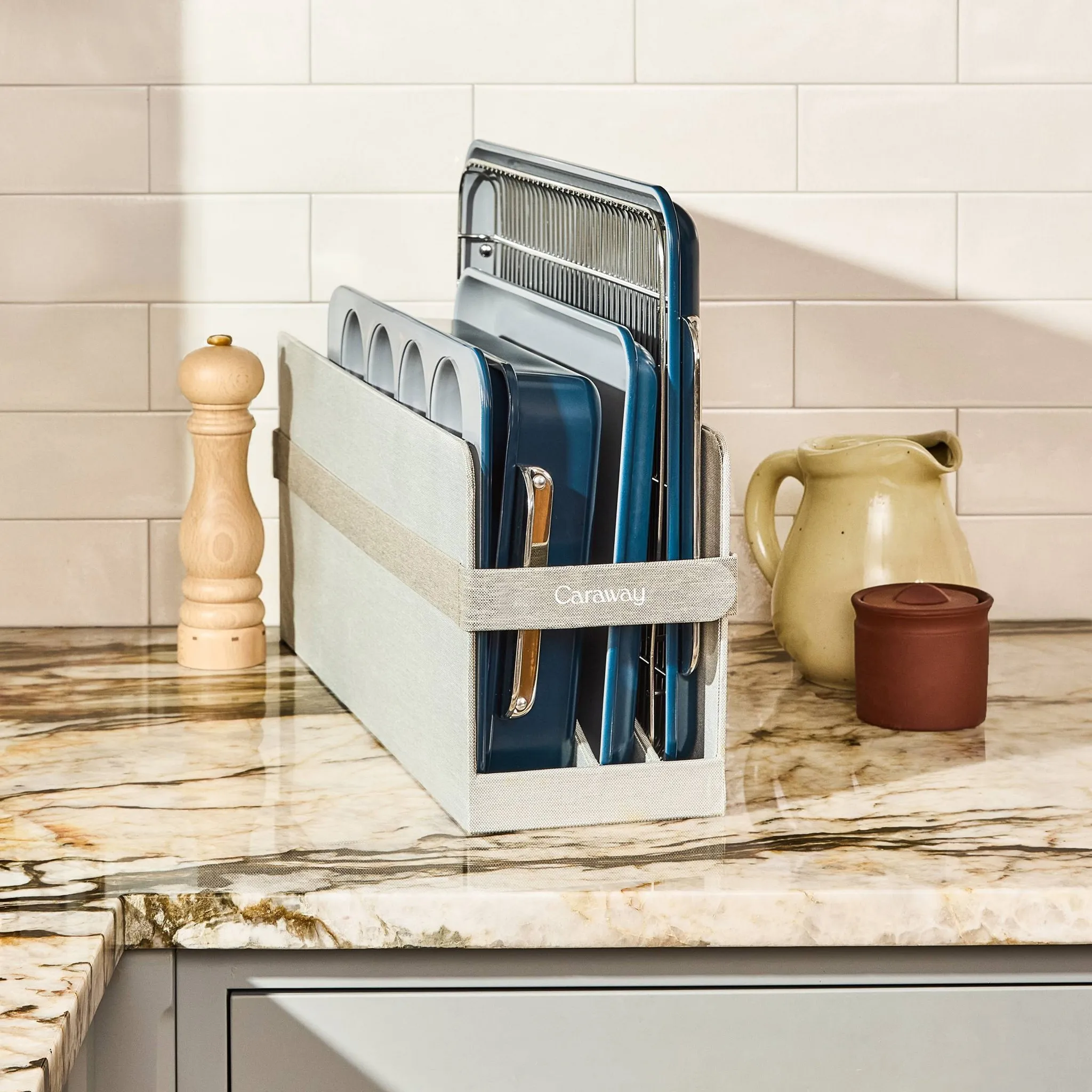 Non-Stick Ceramic Half Bakeware Set - Navy - Image 5