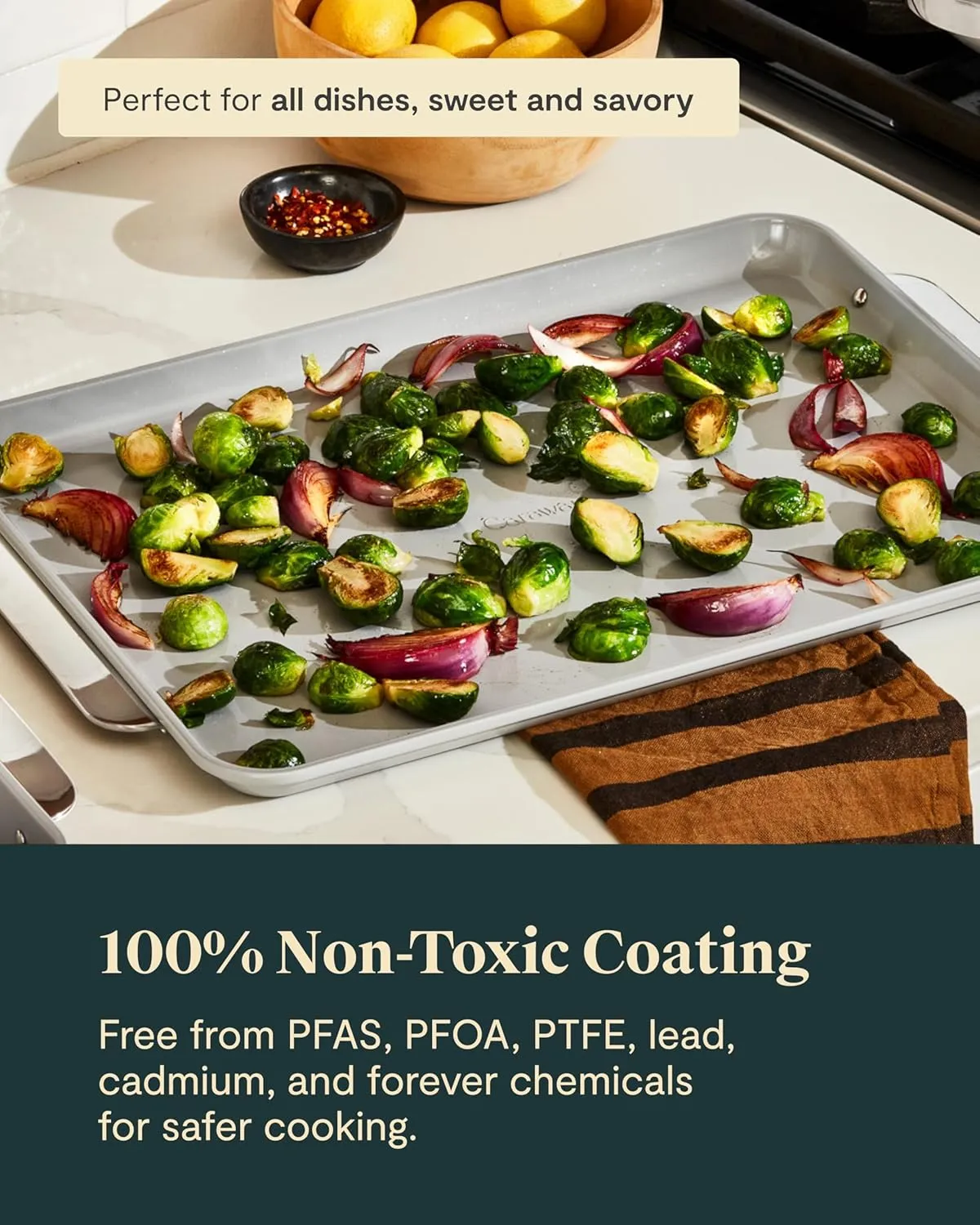 Non-Stick Ceramic Large Baking Sheet - Perracotta - Image 10