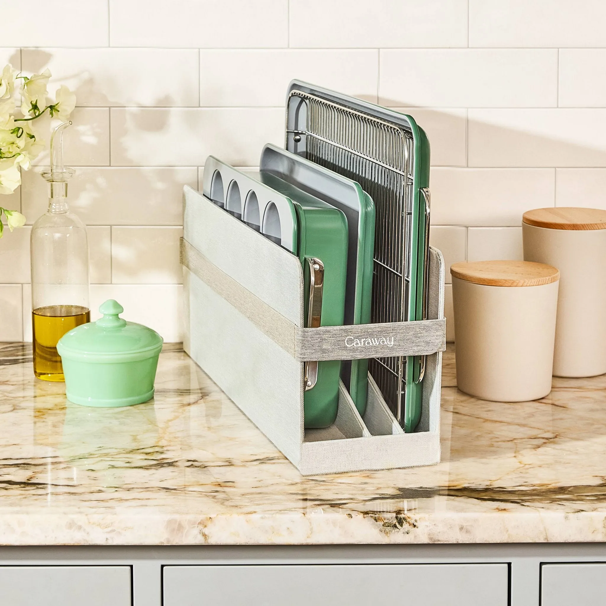 5-Piece Navy Bakeware Set - Sage - Image 3